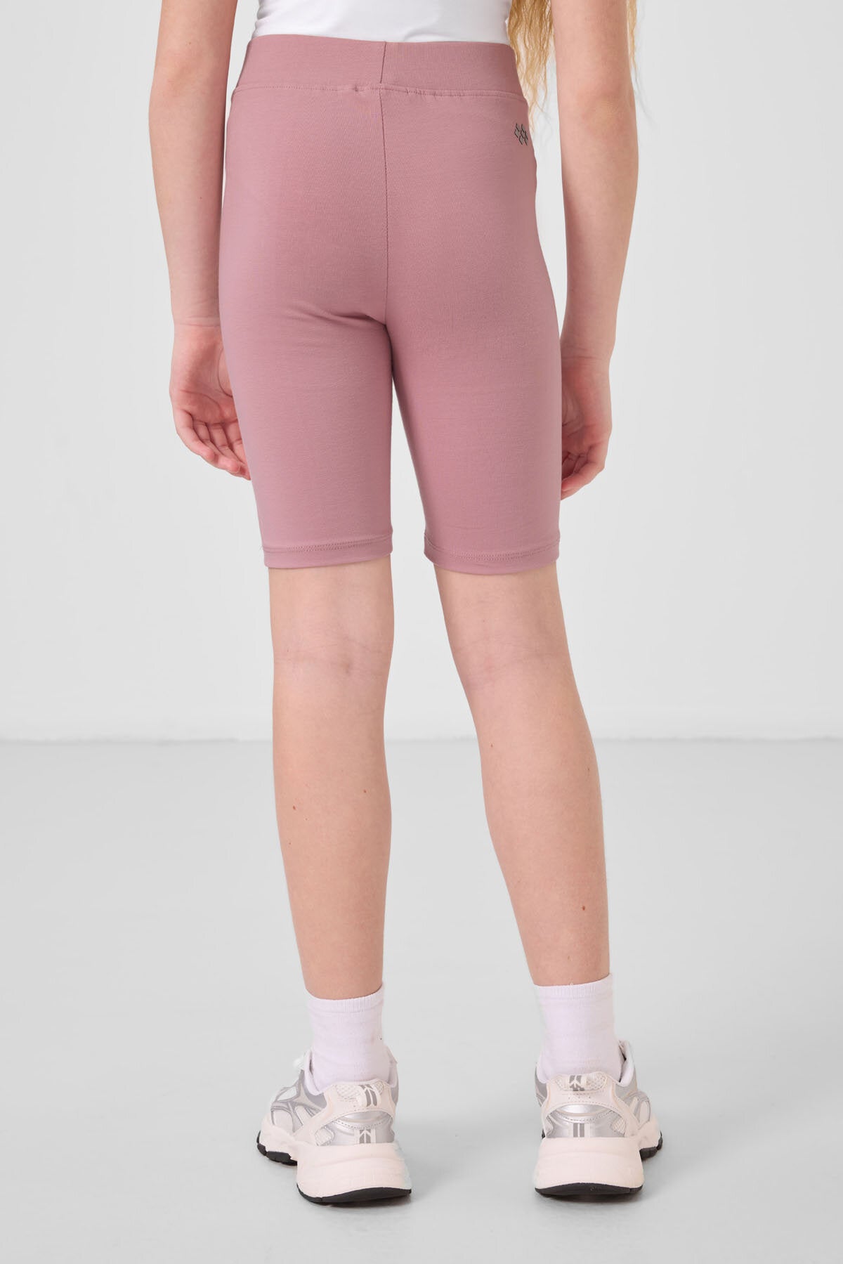 Image of Standart Fit Basic 3'lü Paket Eflatun-Gül Kurusu-Koyu Gri  Kız Çocuk Tayt - 75188