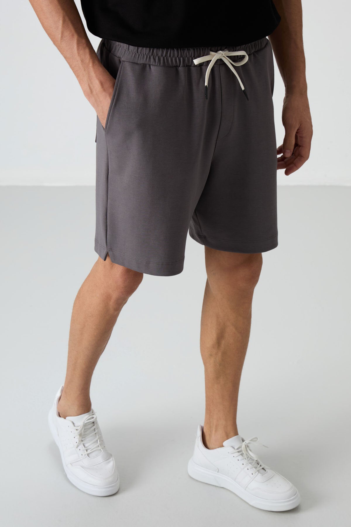 Image of Pantaloni scurți bărbătești Comfort Fit Basic, set de 3, bleumarin-Fiesta-gri închis - 81274