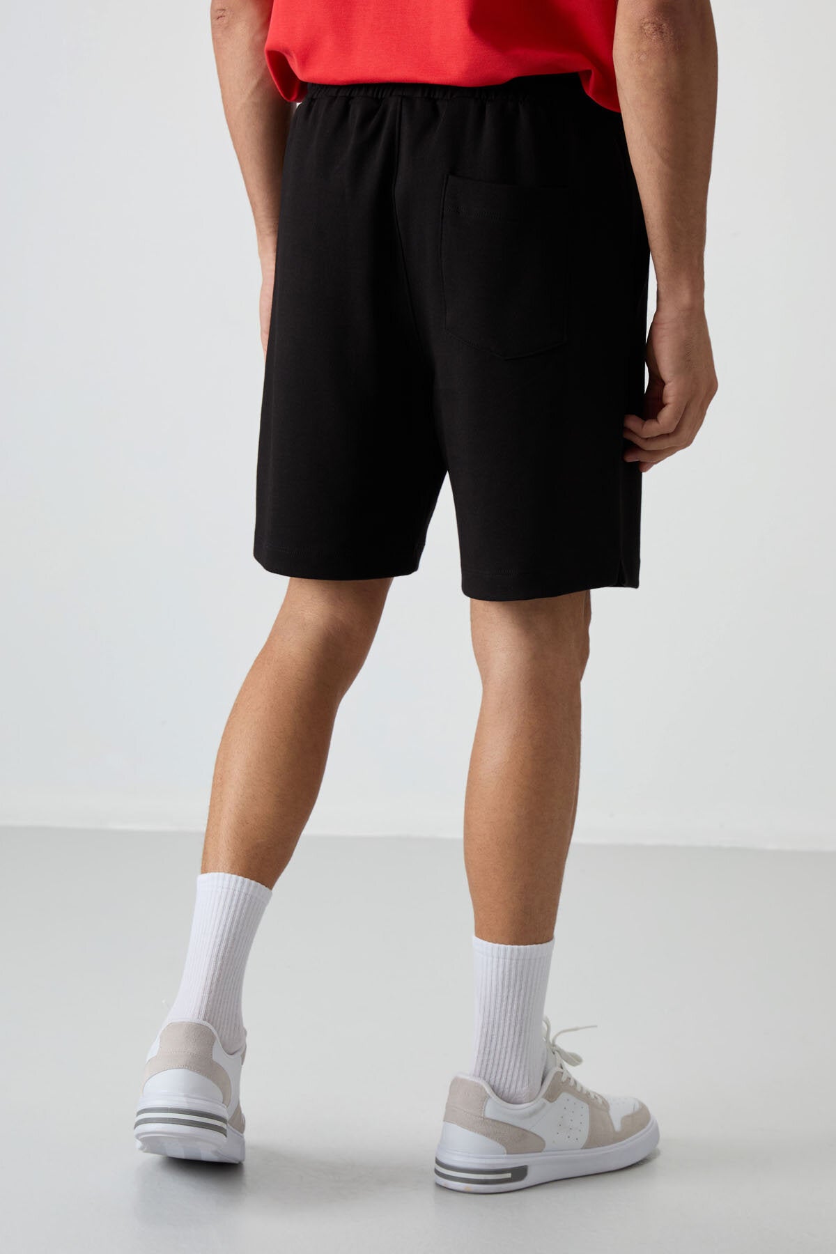 Image of Comfort Fit Basic 3'lü Paket Siyah-Lacivert-Ekru Erkek Şort - 81274