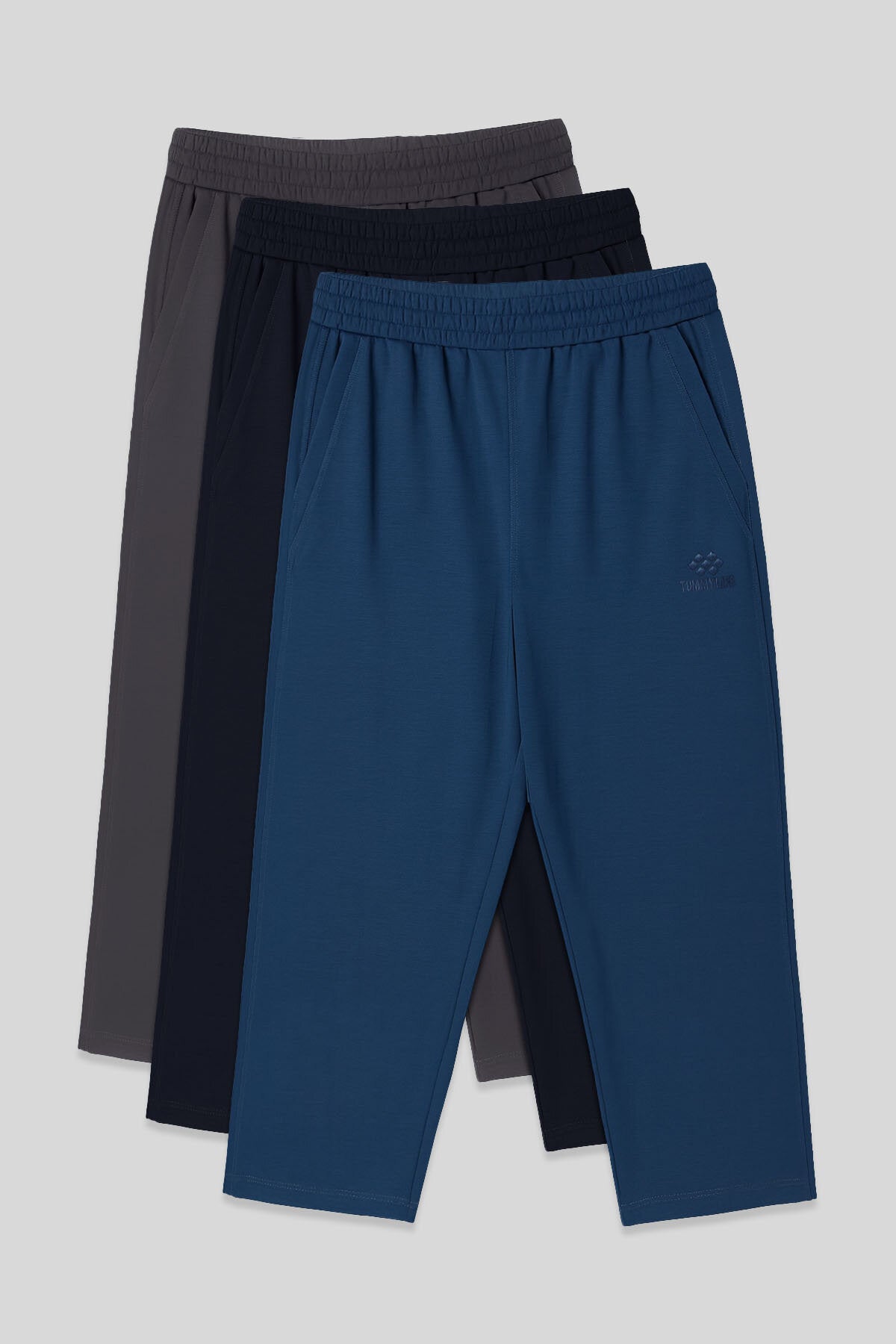 Image of Standart Fit 3'lü Paket Koyu Gri-Lacivert-Parlament Erkek Kapri - 83102