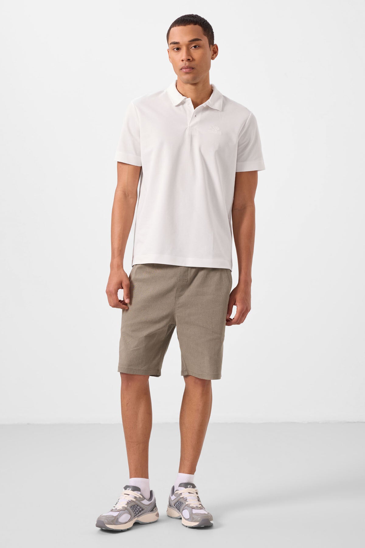 Image of Standart Fit Basic Polo Yaka 2'li Paket Siyah-Beyaz Erkek T-Shirt - 87748