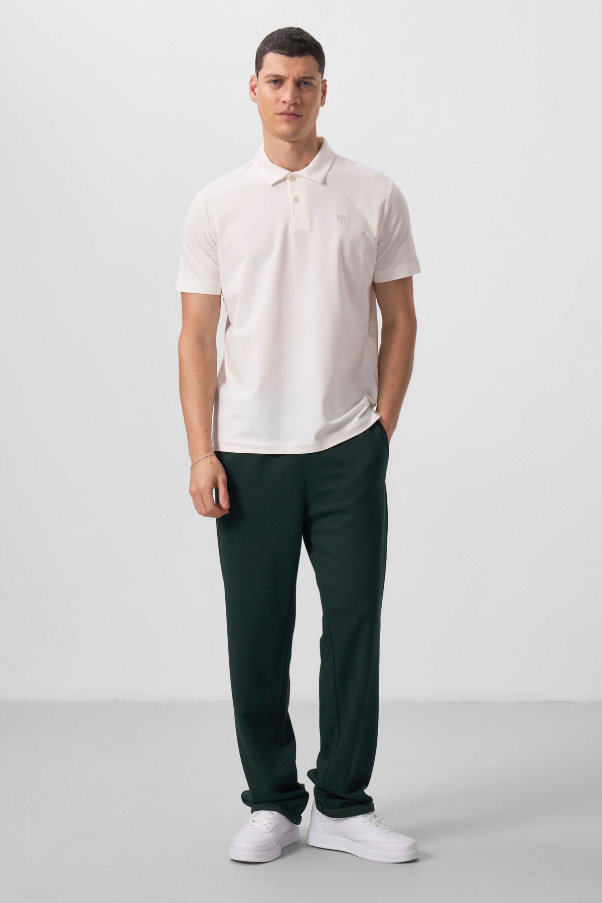 Image of Standart Fit Basic Polo Yaka 3'lü Paket Ekru-Buz Mavi-Parlament Erkek T-Shirt - 87768