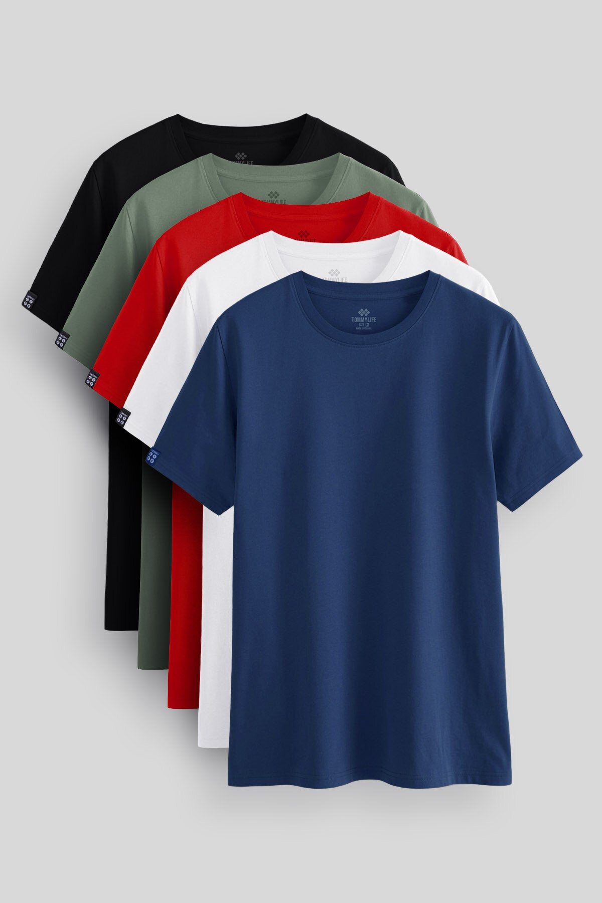 Image of Standart Fit Basic O Yaka 5'li Paket Erkek T-Shirt - 87911