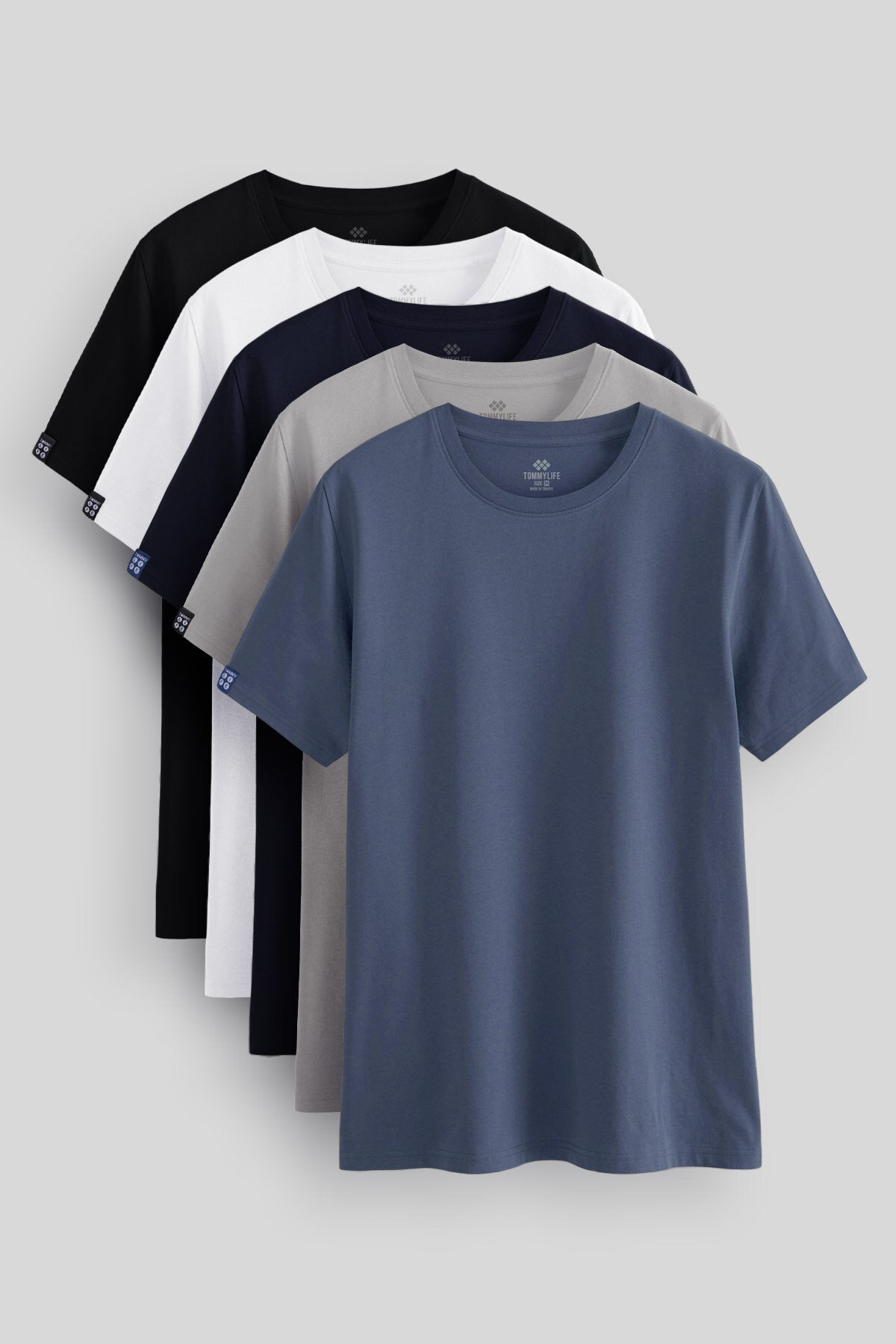 Image of Standart Fit Basic O Yaka 5'li Paket Erkek T-Shirt - 87911