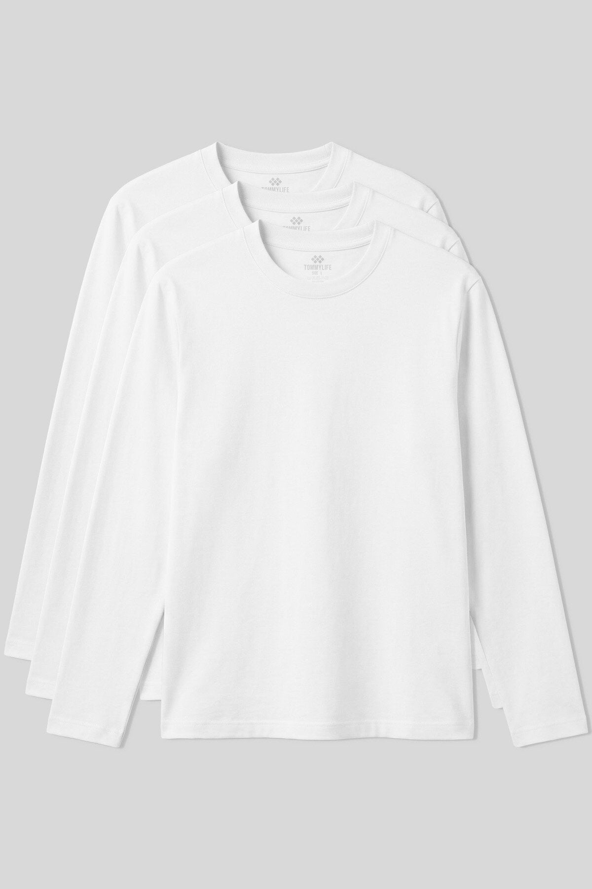 Image of Standart Fit Basic O Yaka  3'lü Paket Beyaz Erkek T-Shirt  87997