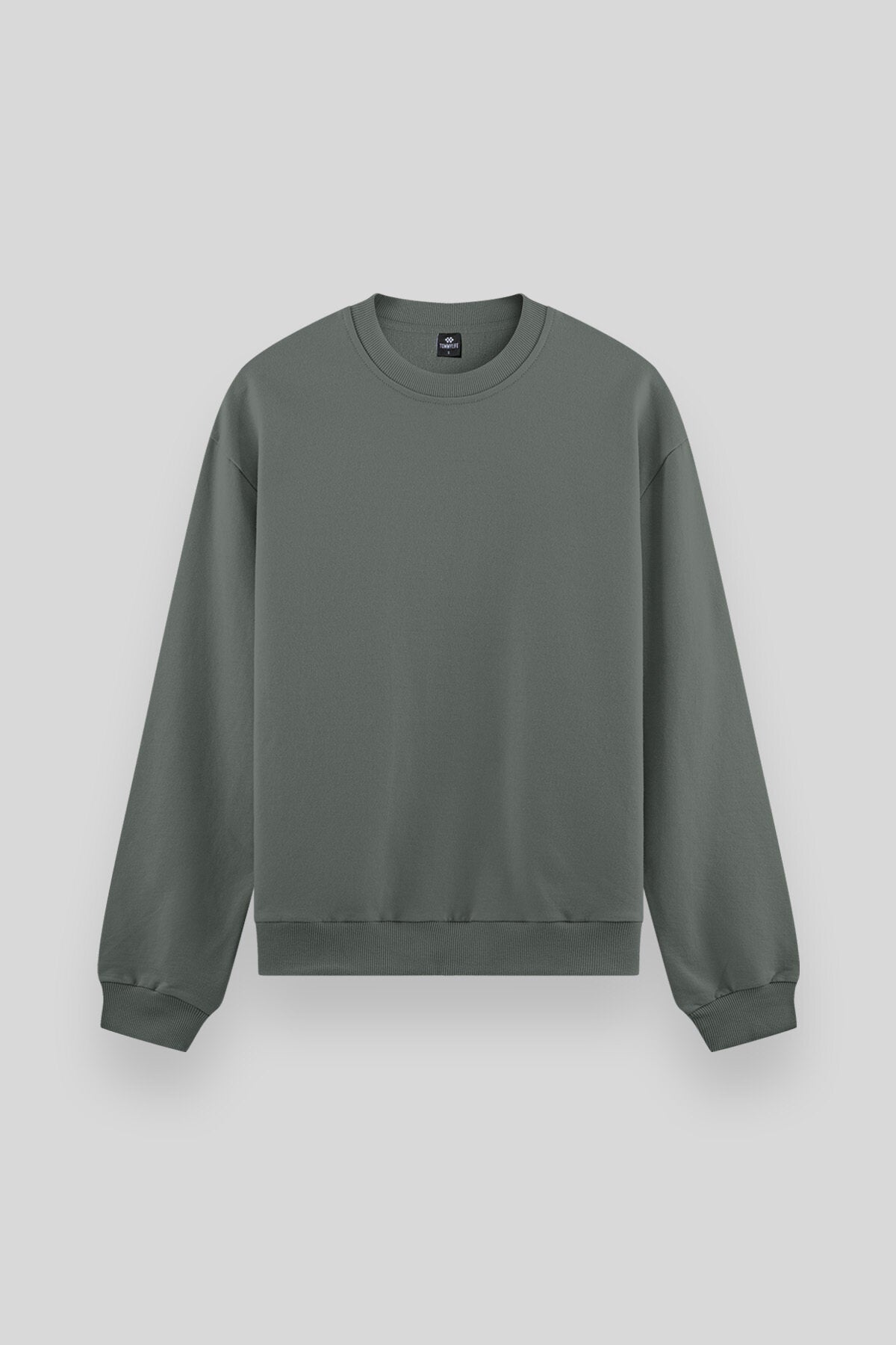 Image of Rahat Form Basic O Yaka  3'lü Paket Siyah-Lacivert-Çağla Erkek  Sweatshirt  88053