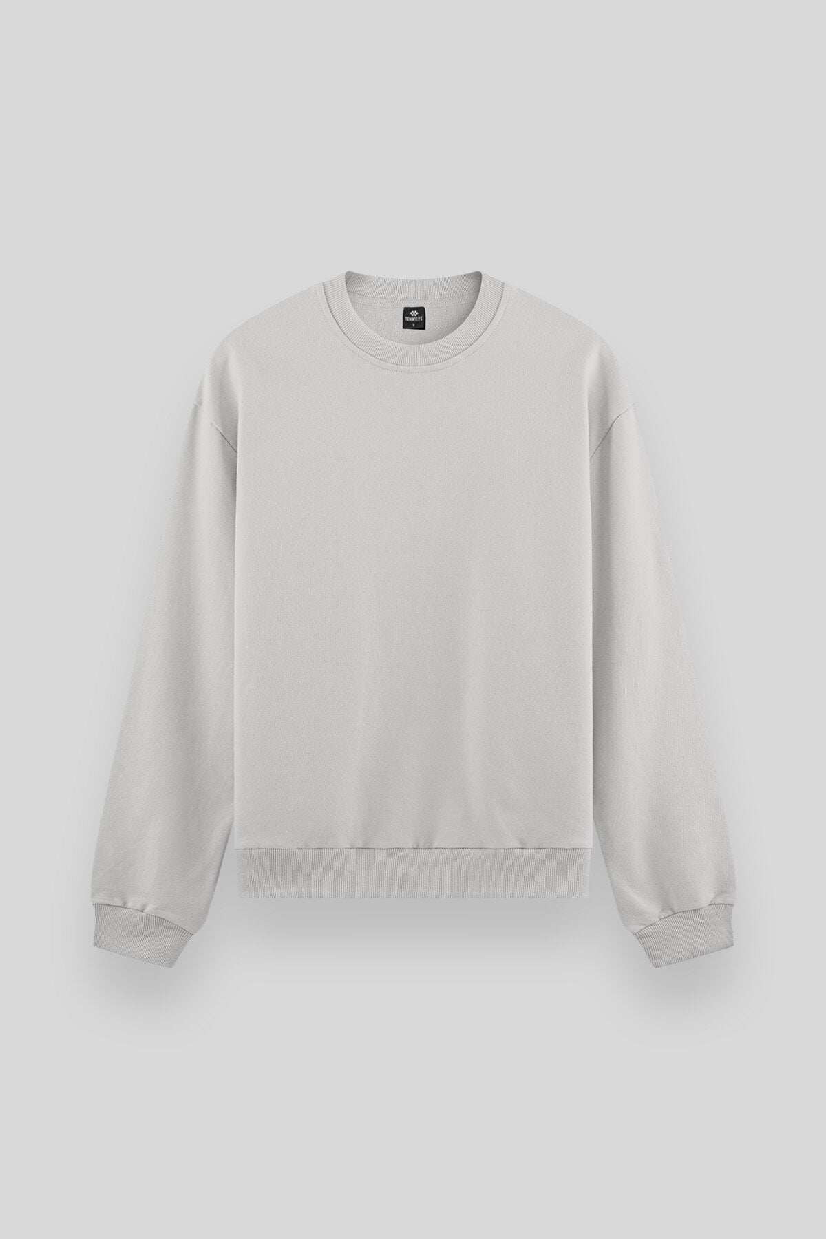Image of Rahat Form Basic O Yaka 2'li Paket Koyu Gri-Taş Erkek Sweatshirt - 88053