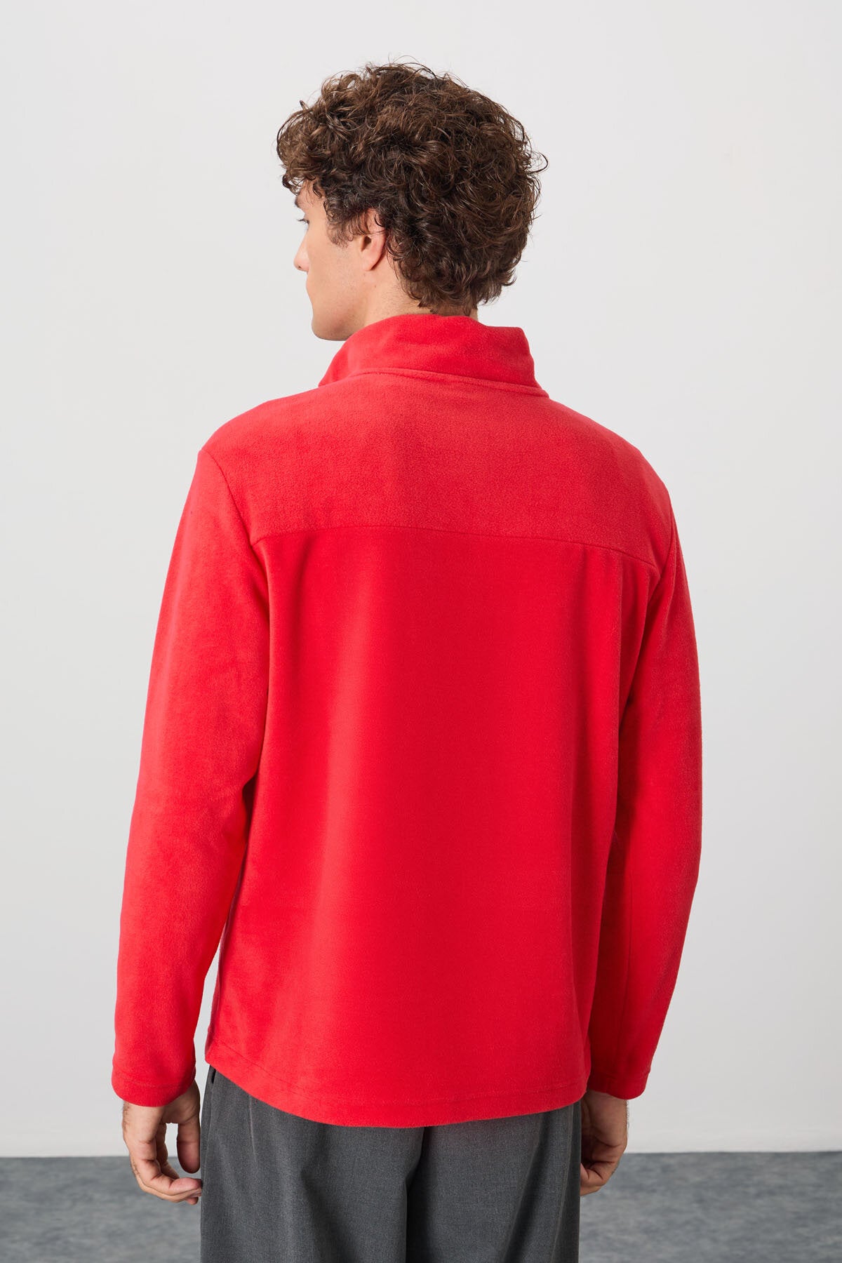 Image of Standart Kalıp Dik Yaka 2'li Paket Lacivert-Fiesta Erkek Polar Sweatshirt - 88310