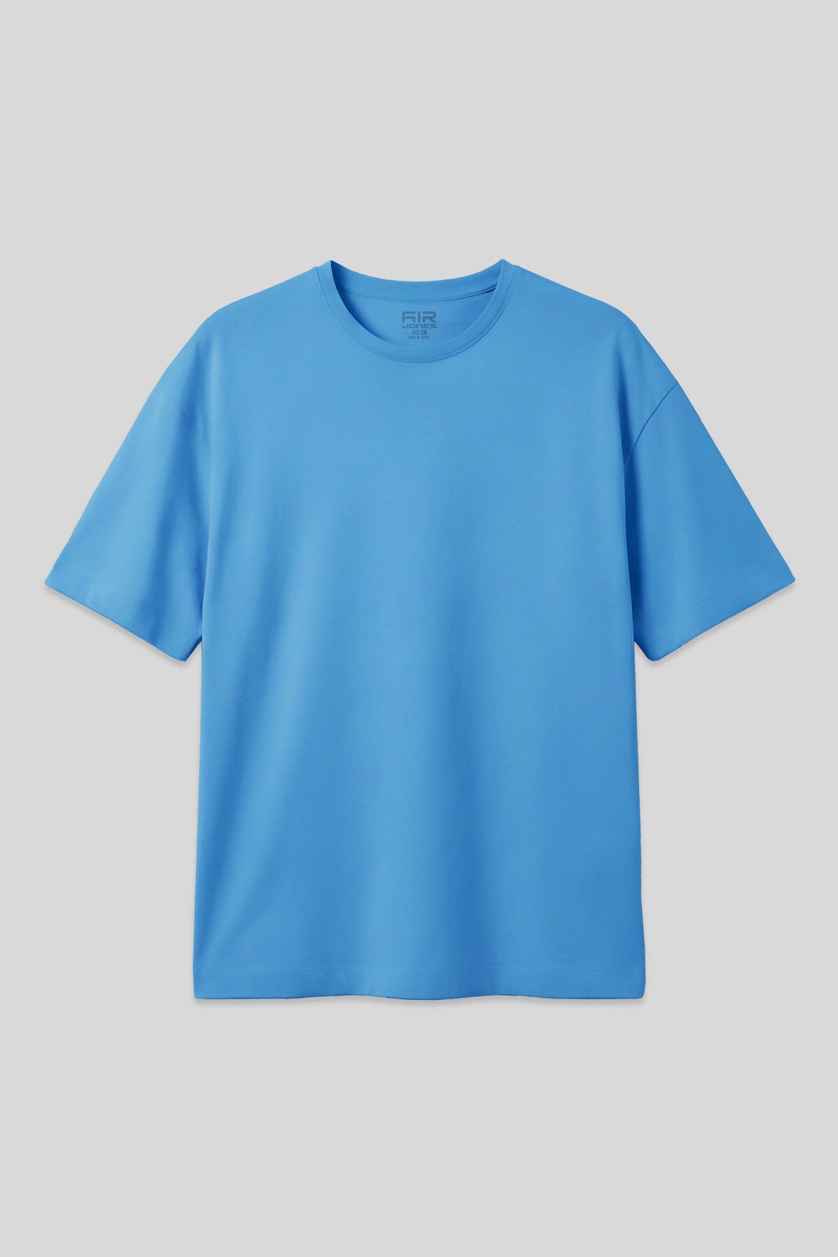 Image of Basic Oversize O Yaka 2'li Paket Fiesta-Petrol Mavi Erkek T-Shirt - 88377