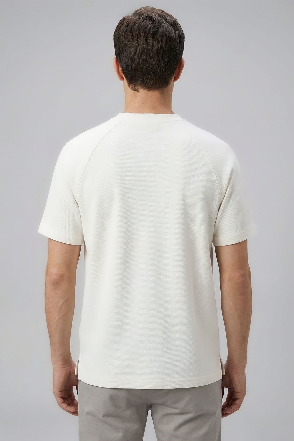 Image of Rahat Form O Yaka 2'li Paket Ekru Erkek T-Shirt - 88495