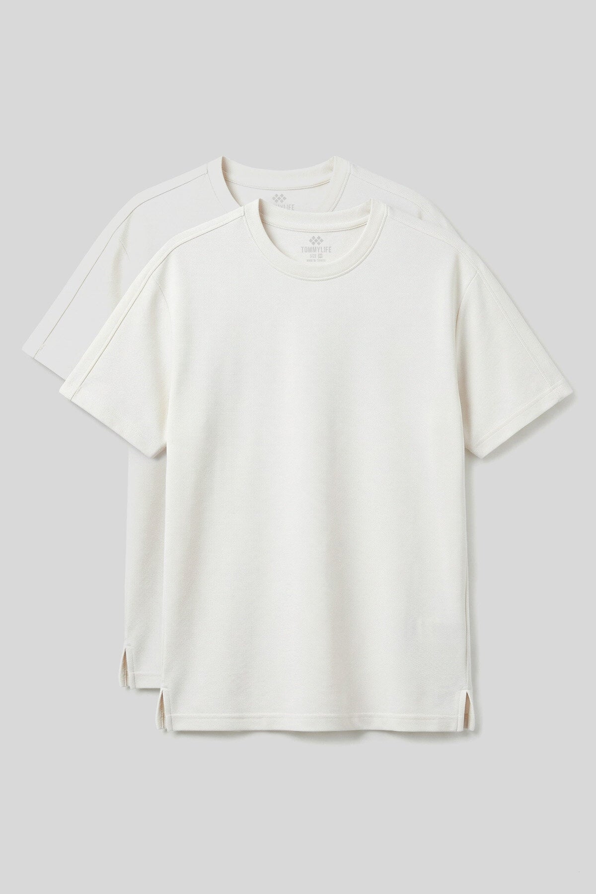 Image of Rahat Form O Yaka 2'li Paket Ekru Erkek T-Shirt - 88495