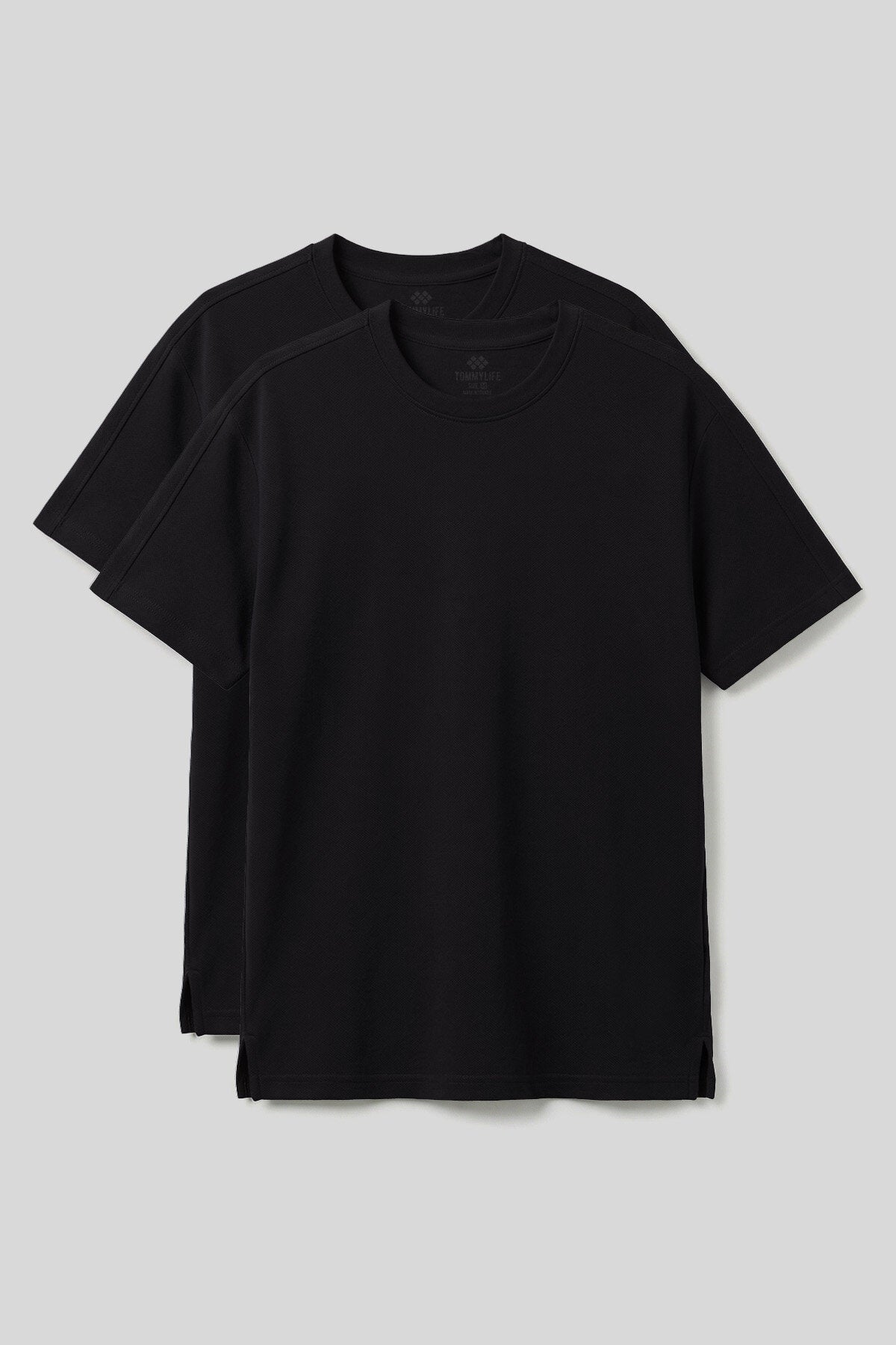 Image of Rahat Form O Yaka 2'li Paket Siyah Erkek T-Shirt - 88495