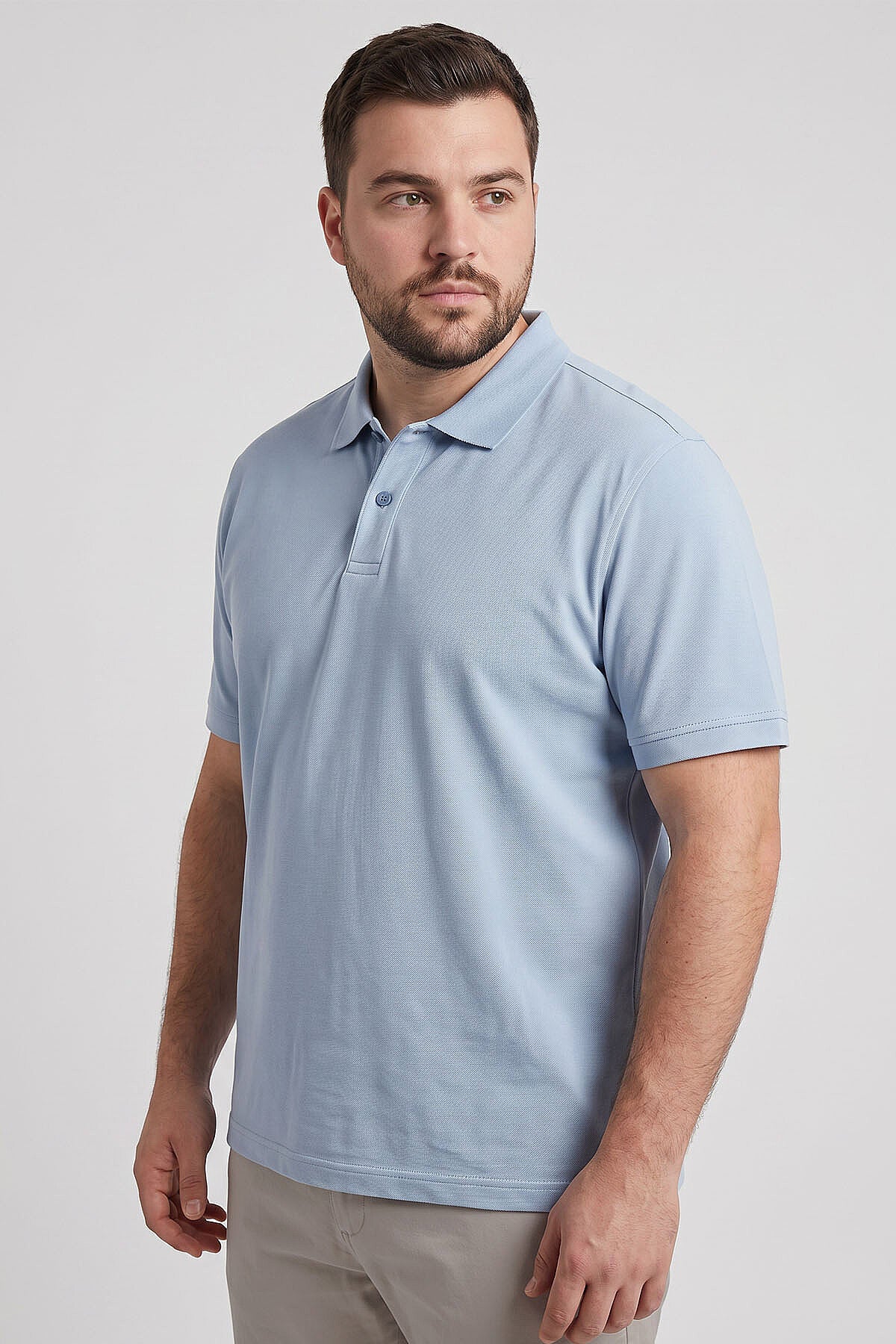Image of Polo Yaka Büyük Beden 5'li Paket Erkek T-Shirt - 88511