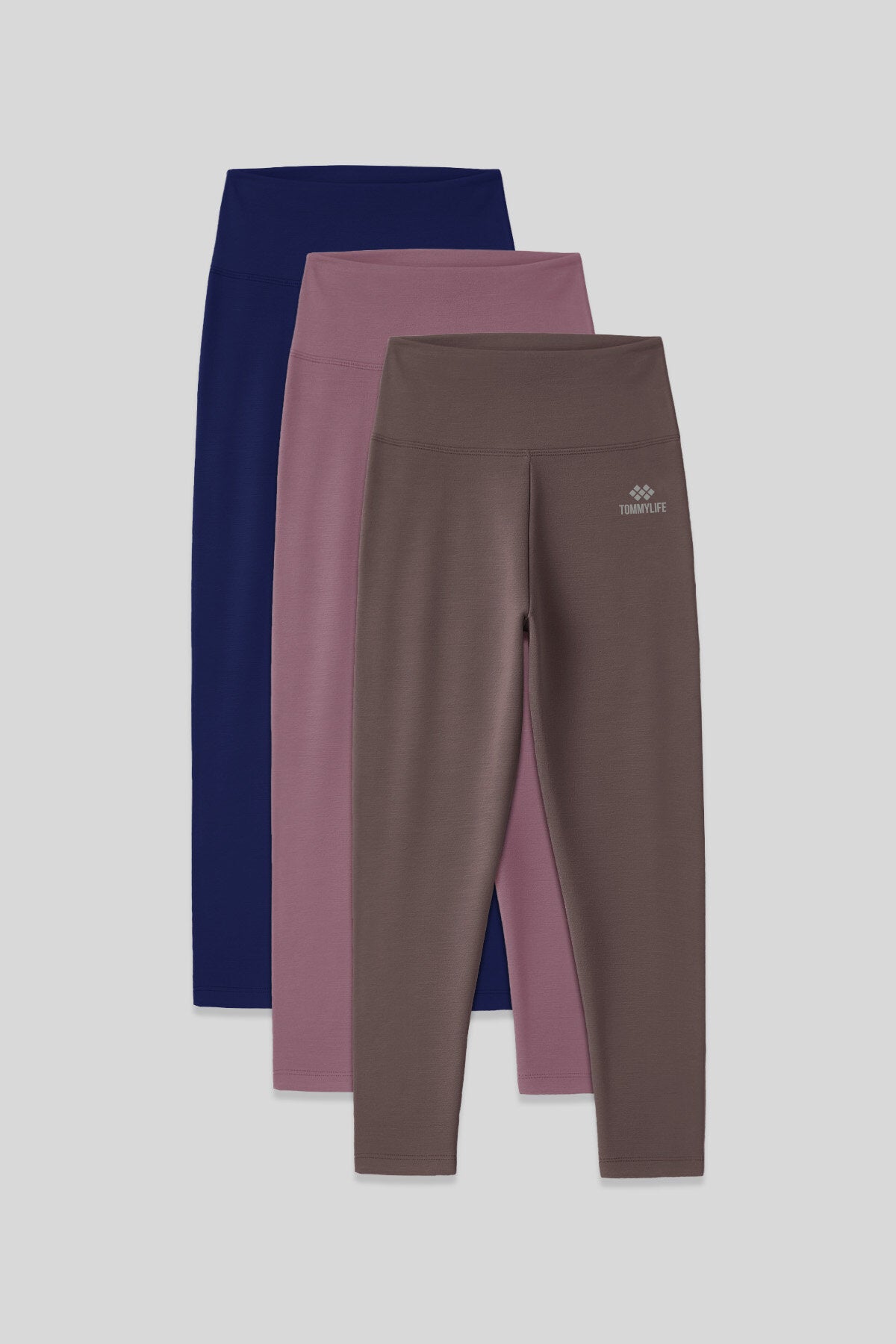 Image of Colanți Capri Slim Fit pentru femei, indigo-roz-maro, set de 3 - 93097
