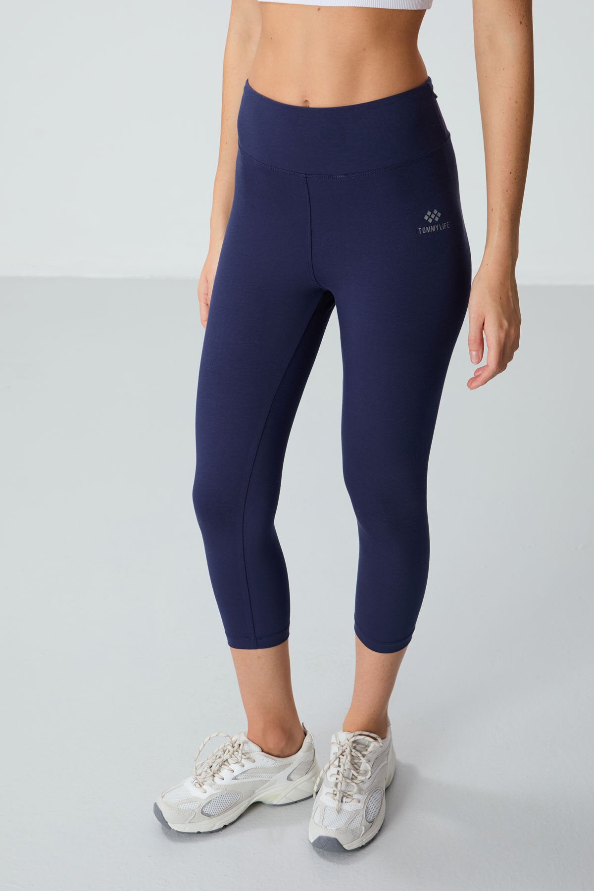 Image of Colanți Capri Slim Fit pentru femei, indigo-roz-maro, set de 3 - 93097