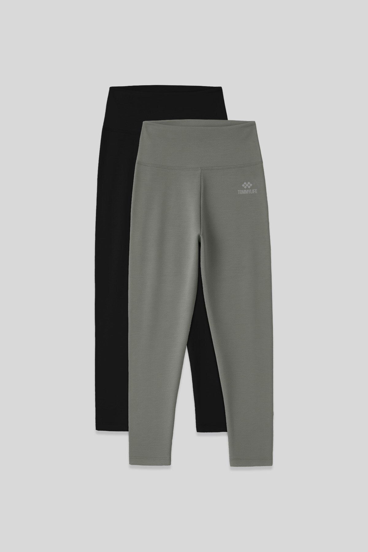 Image of Slim Fit 2'li Paket Siyah-Çağla Kadın Kapri Tayt - 93097