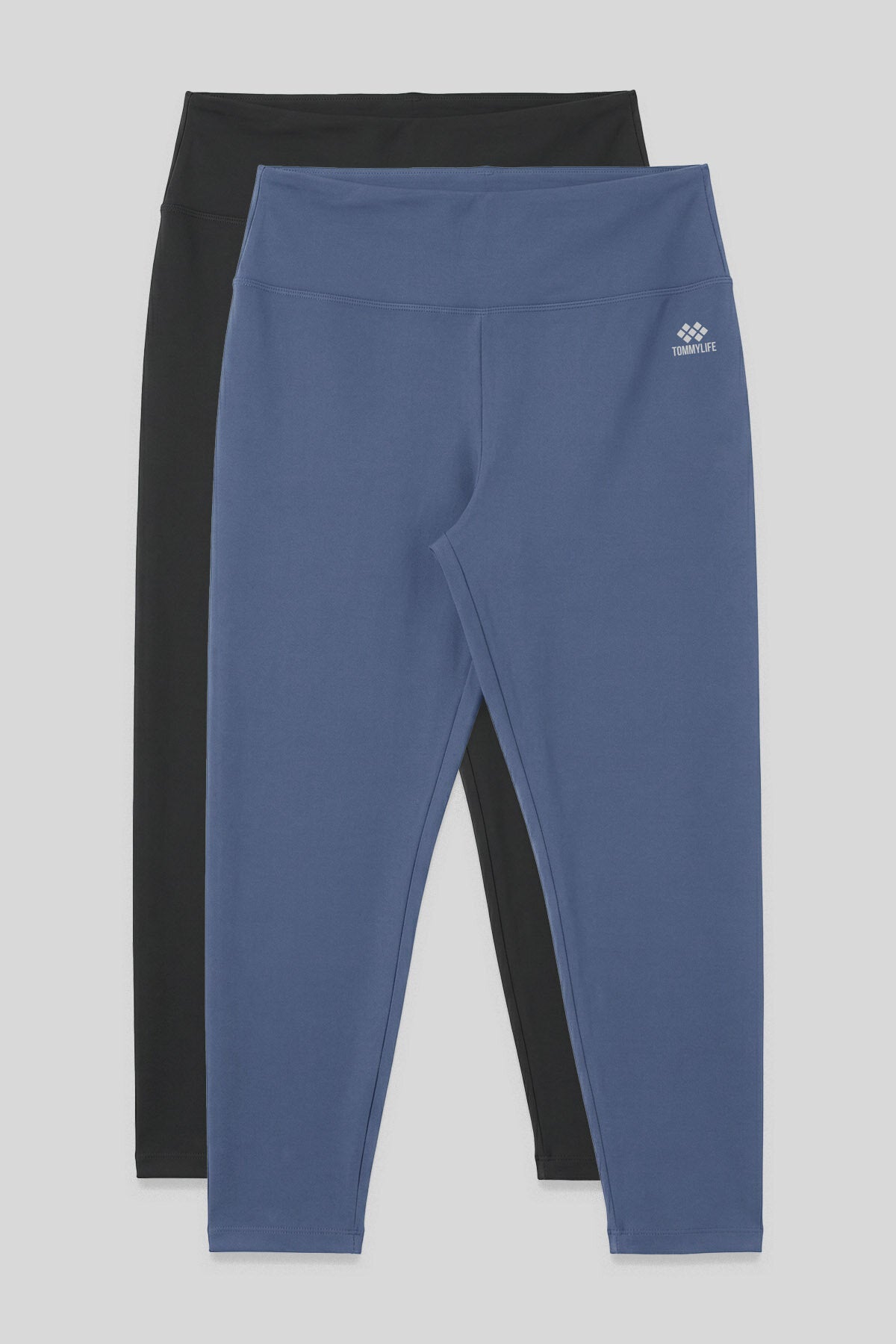 Image of Slim Fit 2'li Paket Antrasit-Petrol Büyük Beden Kadın Tayt - 94650