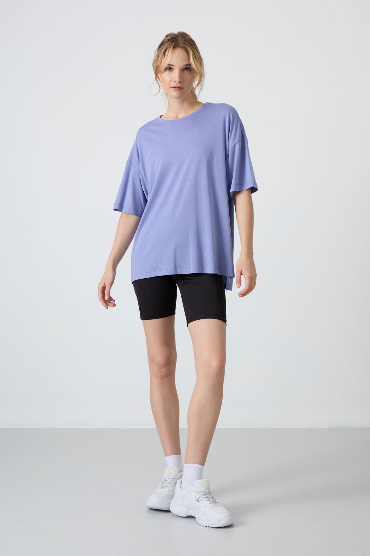 Image of Oversize Fit Basic O Yaka 5'li Paket Kadın T-Shirt - 97285