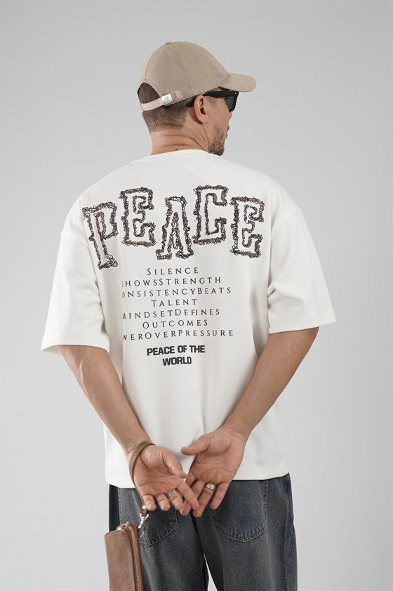 Image of Double Face Oversize T-shirt with Back Print Detail