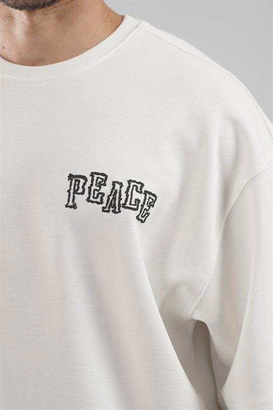 Image of Double Face Oversize T-shirt with Back Print Detail