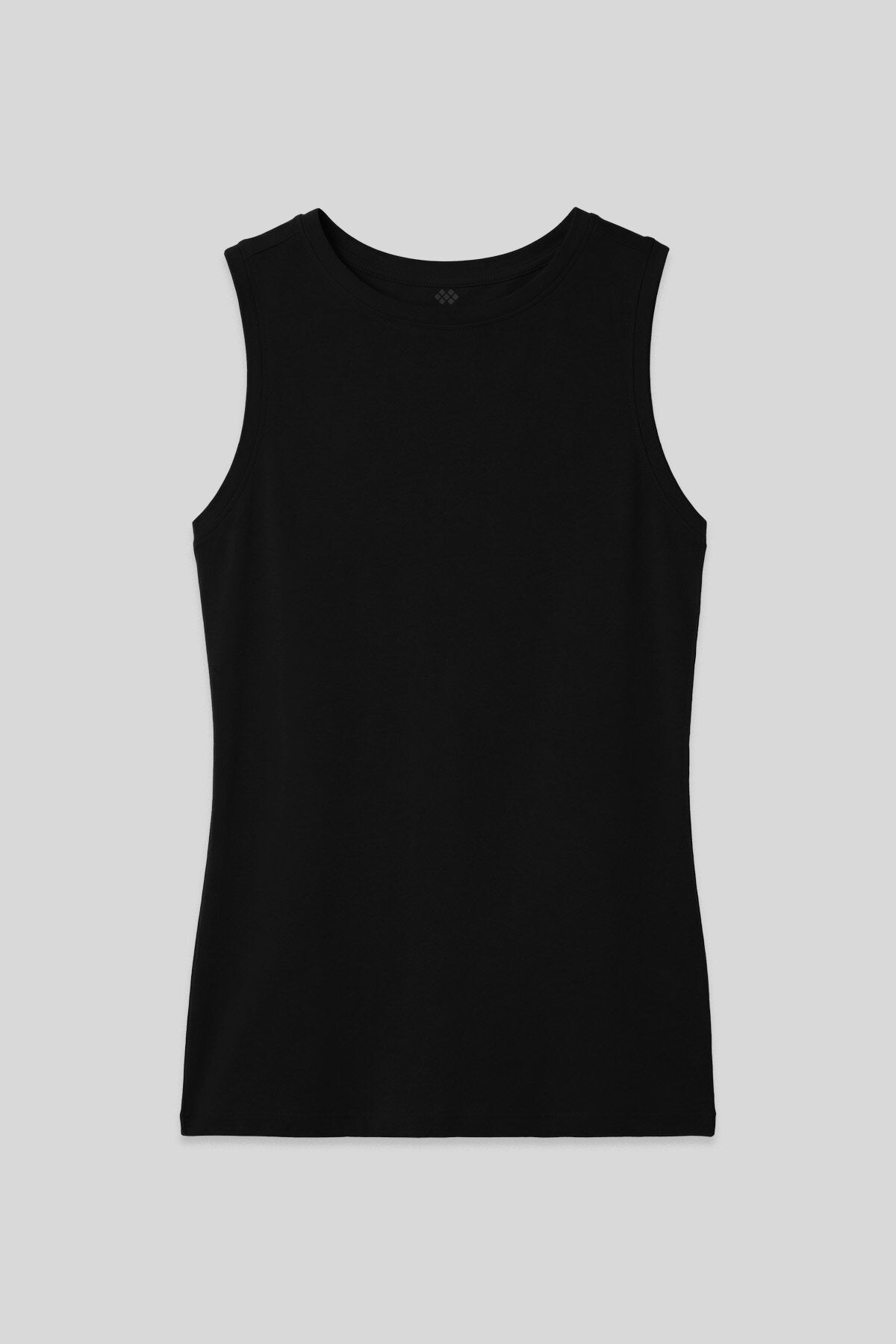 Image of Siyah Slim Fit Basic O Yaka Sıfır Kol Kadın Atlet - 97313