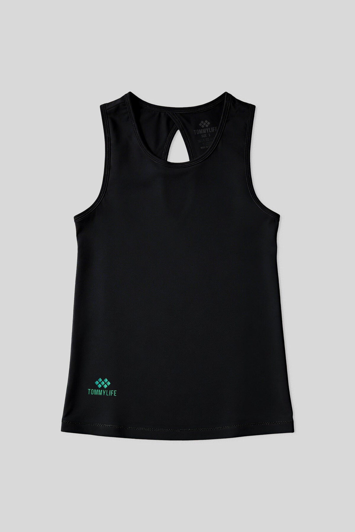 Image of Siyah Standart Fit Çapraz Sırt Detaylı Kadın Spor Atlet - 97296