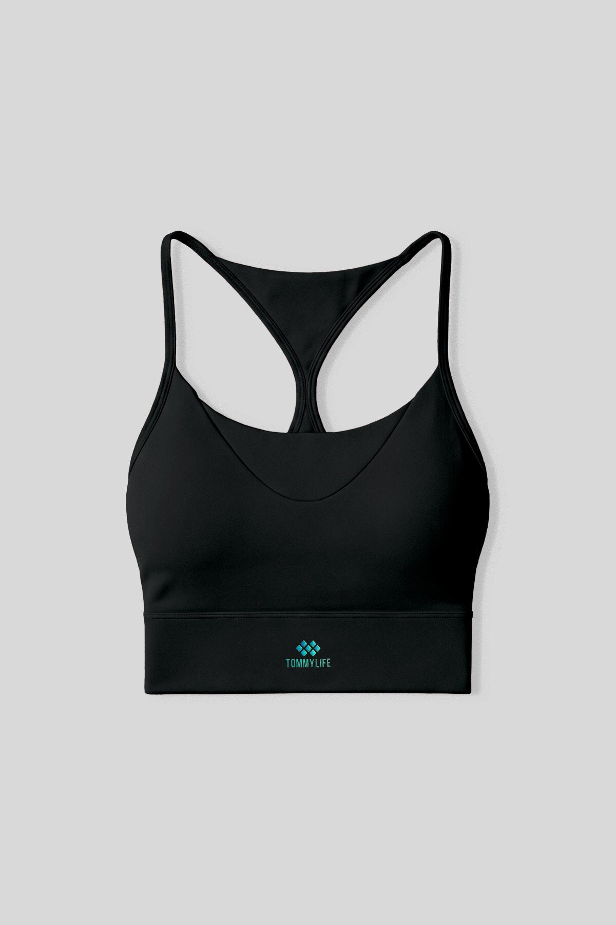 Image of Siyah Standart Fit Baskılı Sırt Detaylı Kadın Spor Büstiyer - 97300