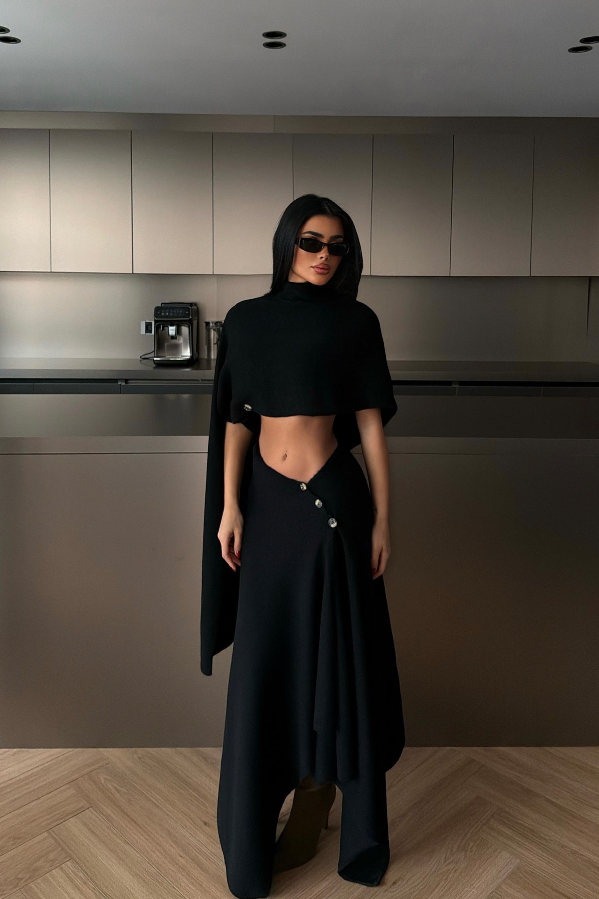 Image of Siyah Suzette Triko Takım ATE-4399
