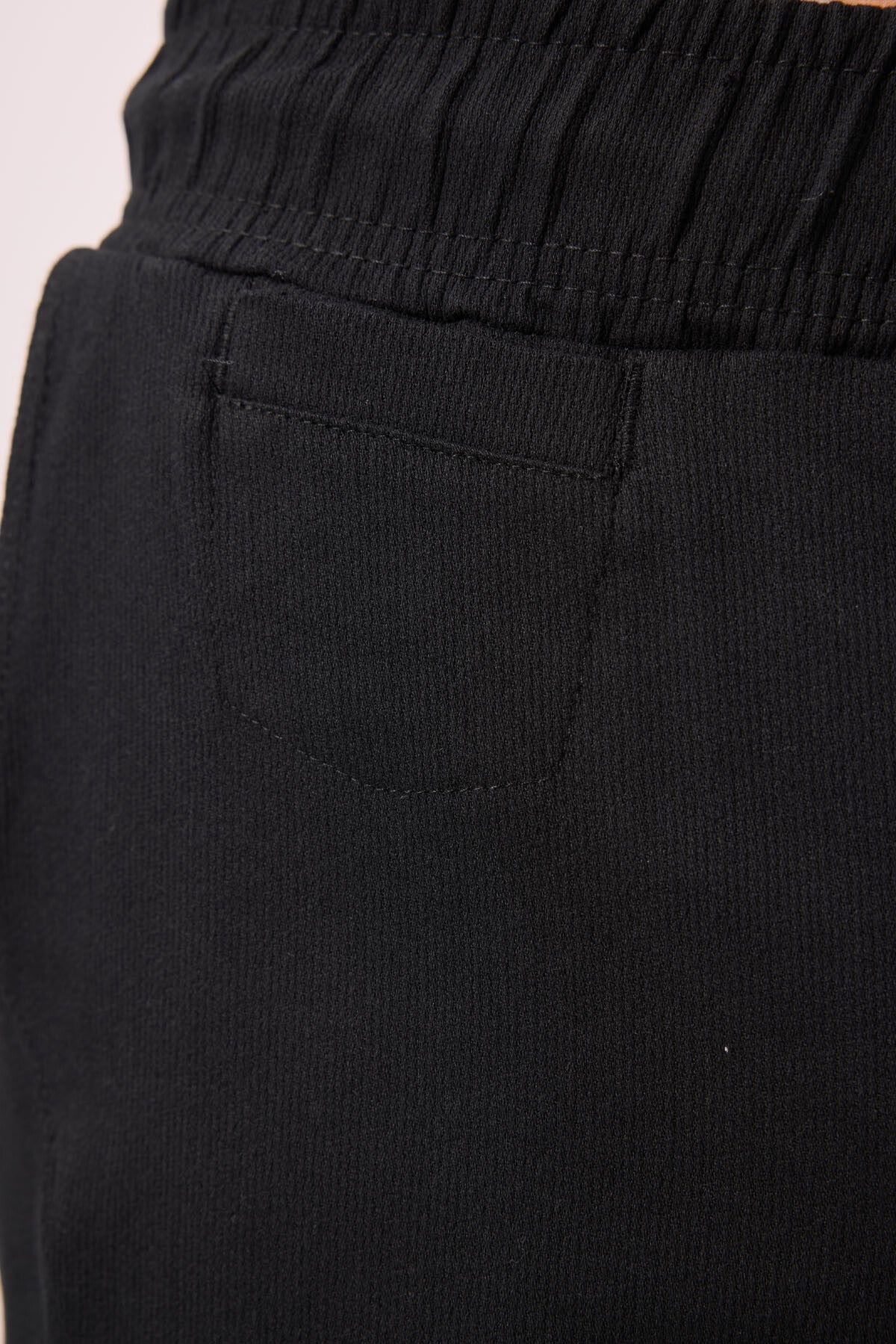 Image of Siyah Standart Fit Dokuma Hafif Esnek Chino Erkek Pantolon - 82177