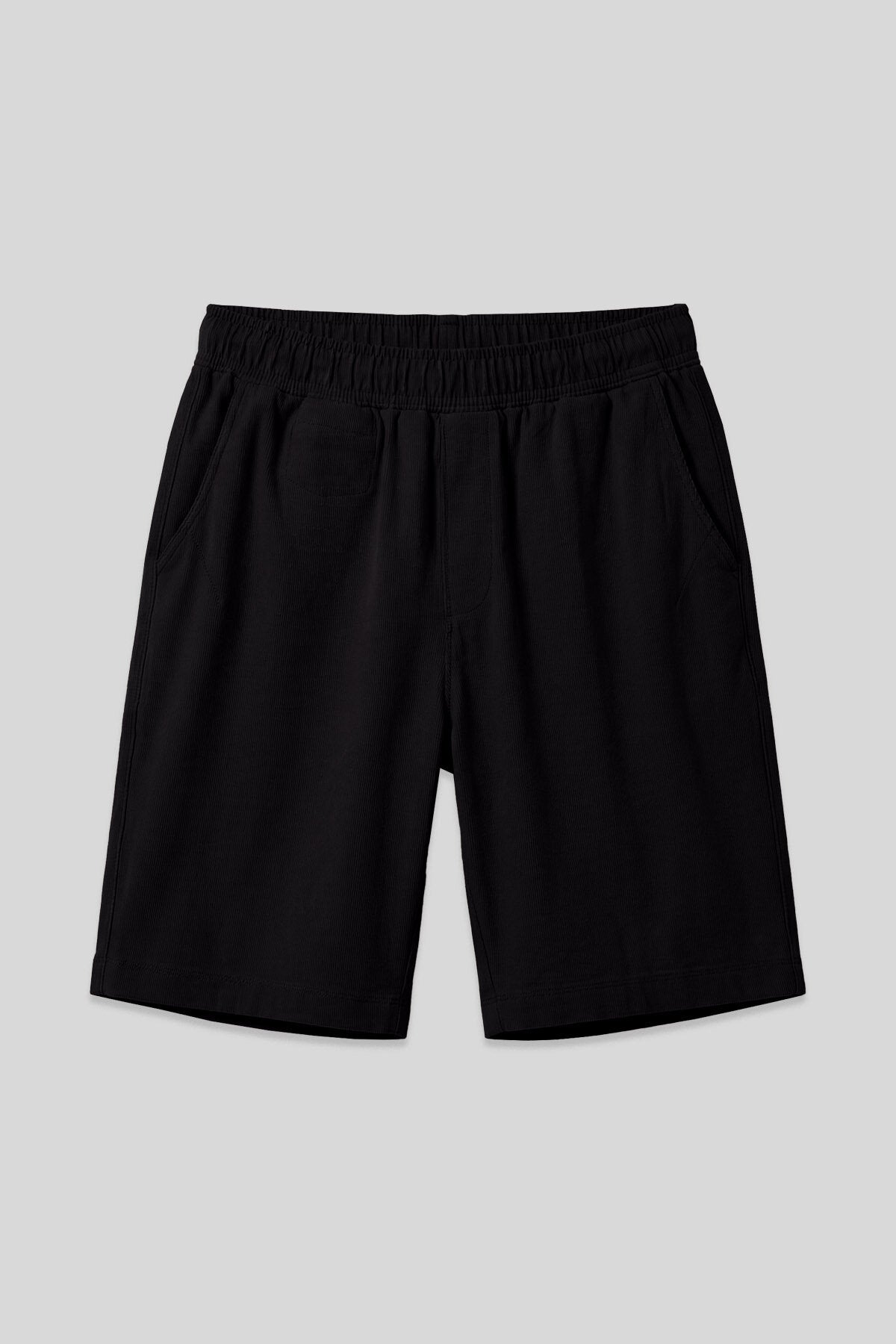 Image of Siyah Standart Fit Dokuma Hafif Esnek Chino Erkek Şort - 81290