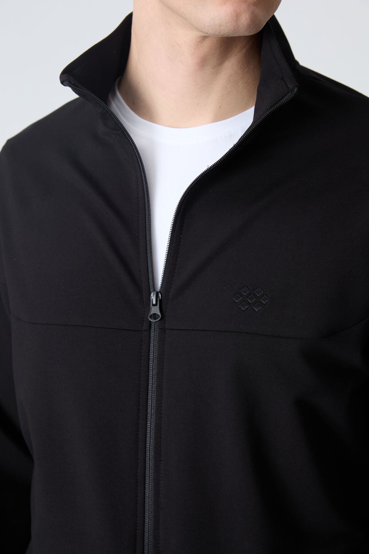 Image of Siyah Pamuklu Kalın Yumuşak Dokulu Comfort Fit Basic Erkek Eşofman Takım - 85260