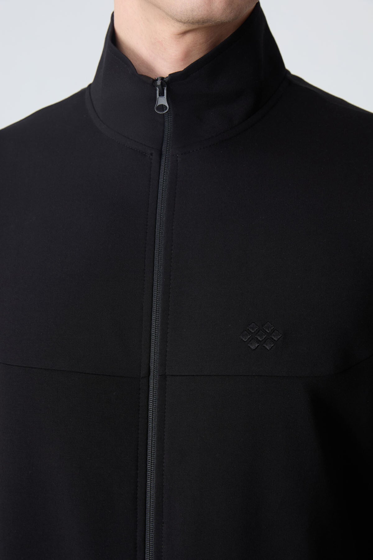 Image of Siyah Pamuklu Kalın Yumuşak Dokulu Comfort Fit Basic Erkek Eşofman Takım - 85260
