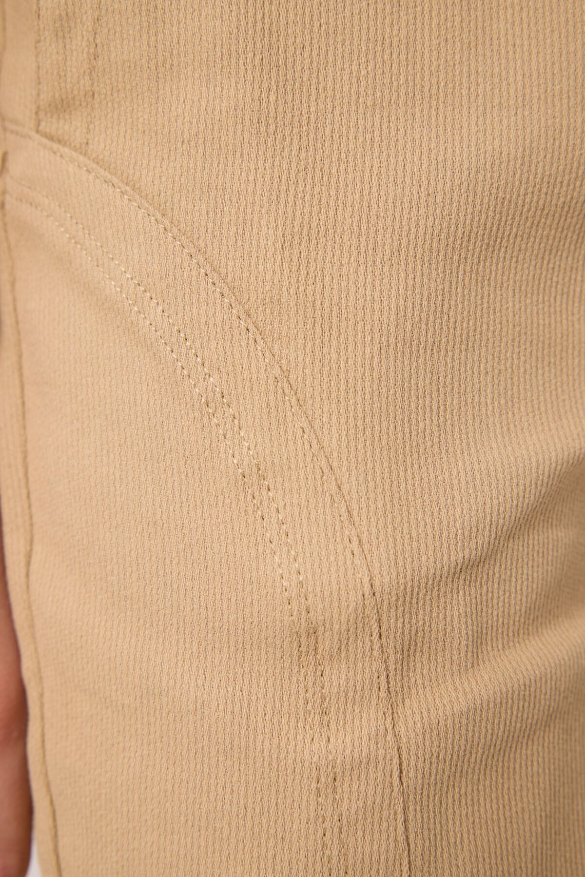 Image of Tarçın-Koyu Bej Pamuklu Oversize Fit Dokuma Hafif Esnek Chino Erkek Çocuk Şort Takım - 11276
