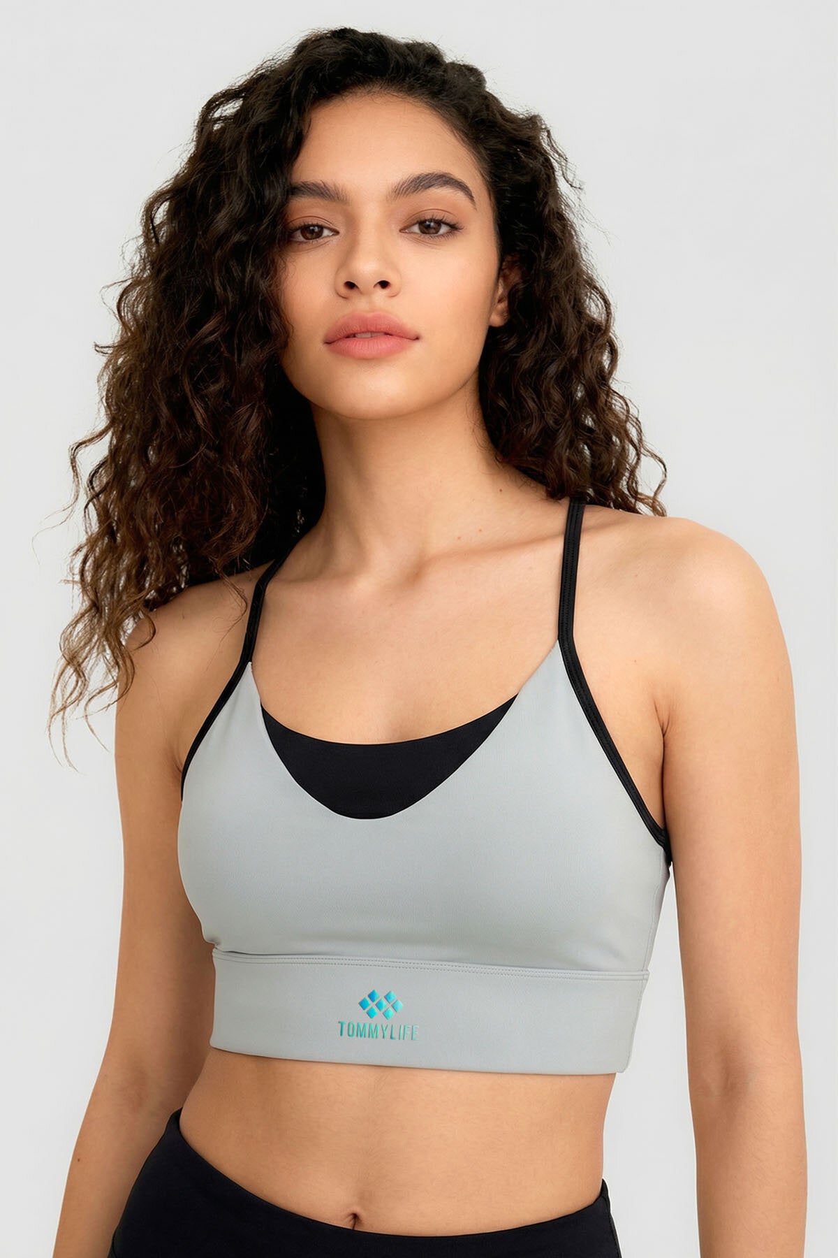 Image of Taş Standart Fit Baskılı Sırt Detaylı Kadın Spor Büstiyer - 97300