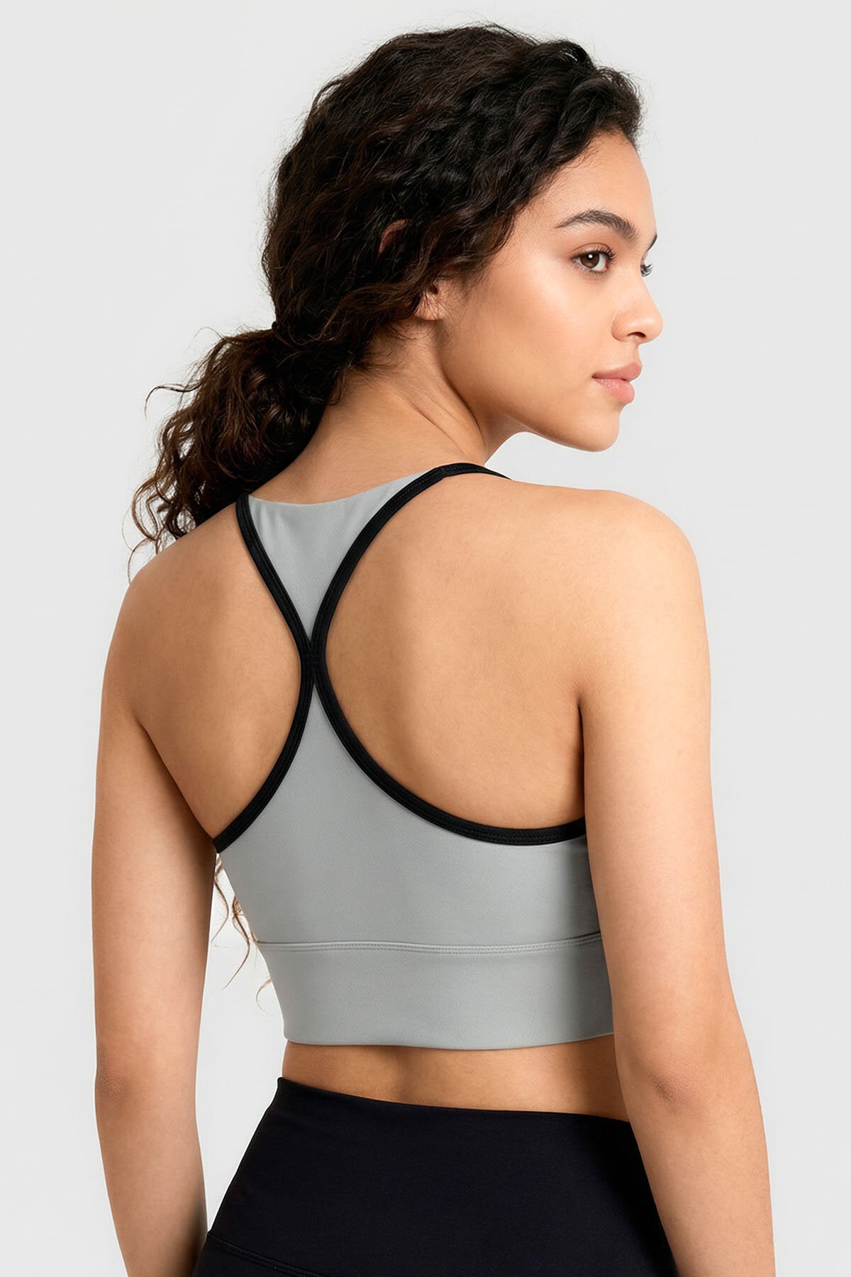 Image of Taş Standart Fit Baskılı Sırt Detaylı Kadın Spor Büstiyer - 97300