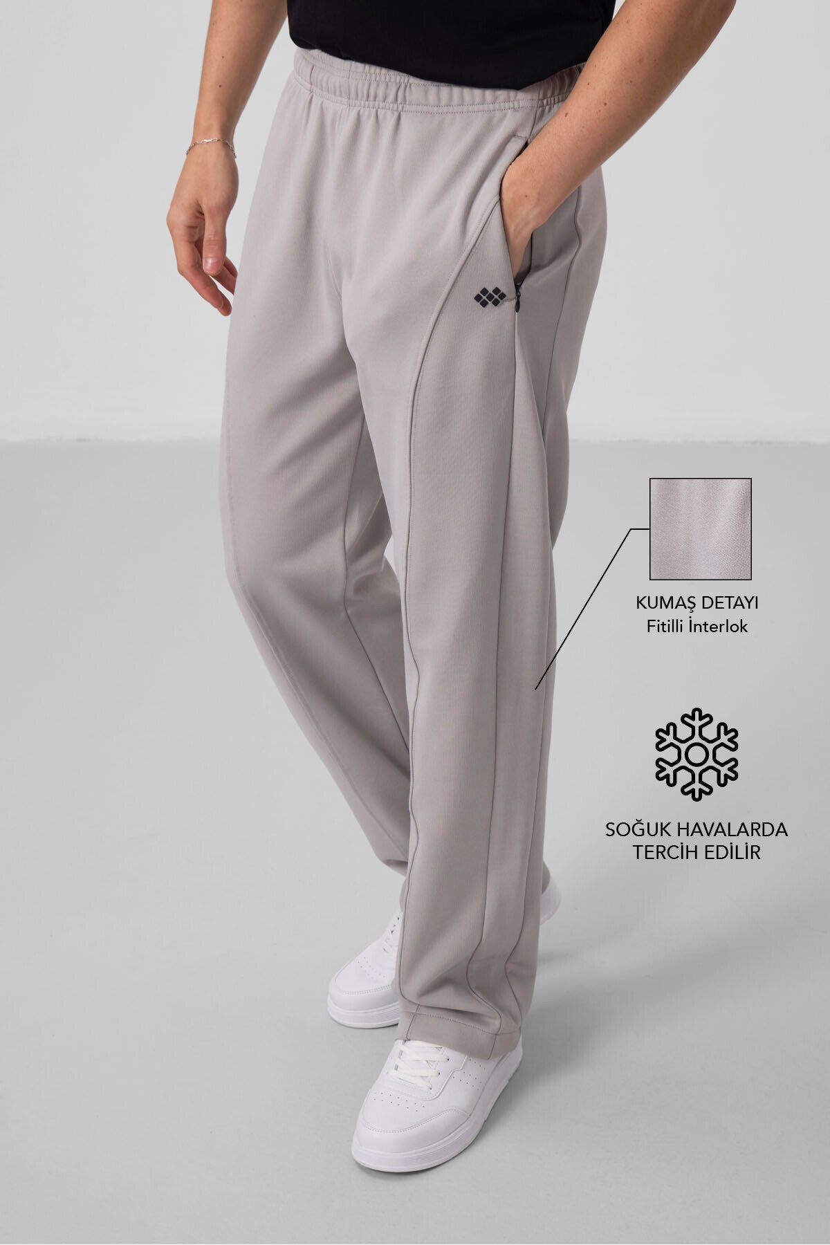Image of Taş Yüzeyi Dokulu Standart Fit Palazzo Erkek Pantolon - 82171