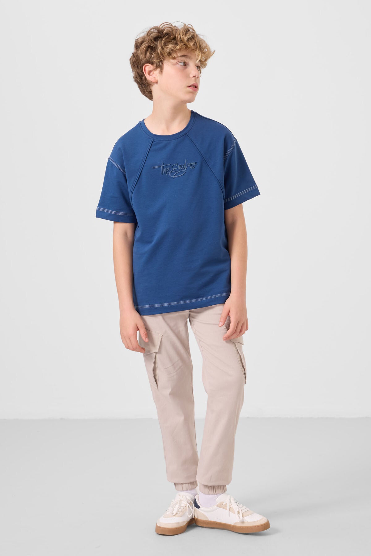 Image of Taş Standart Fit Dokuma Hafif Esnek Chino Erkek Çocuk Pantolon - 11271