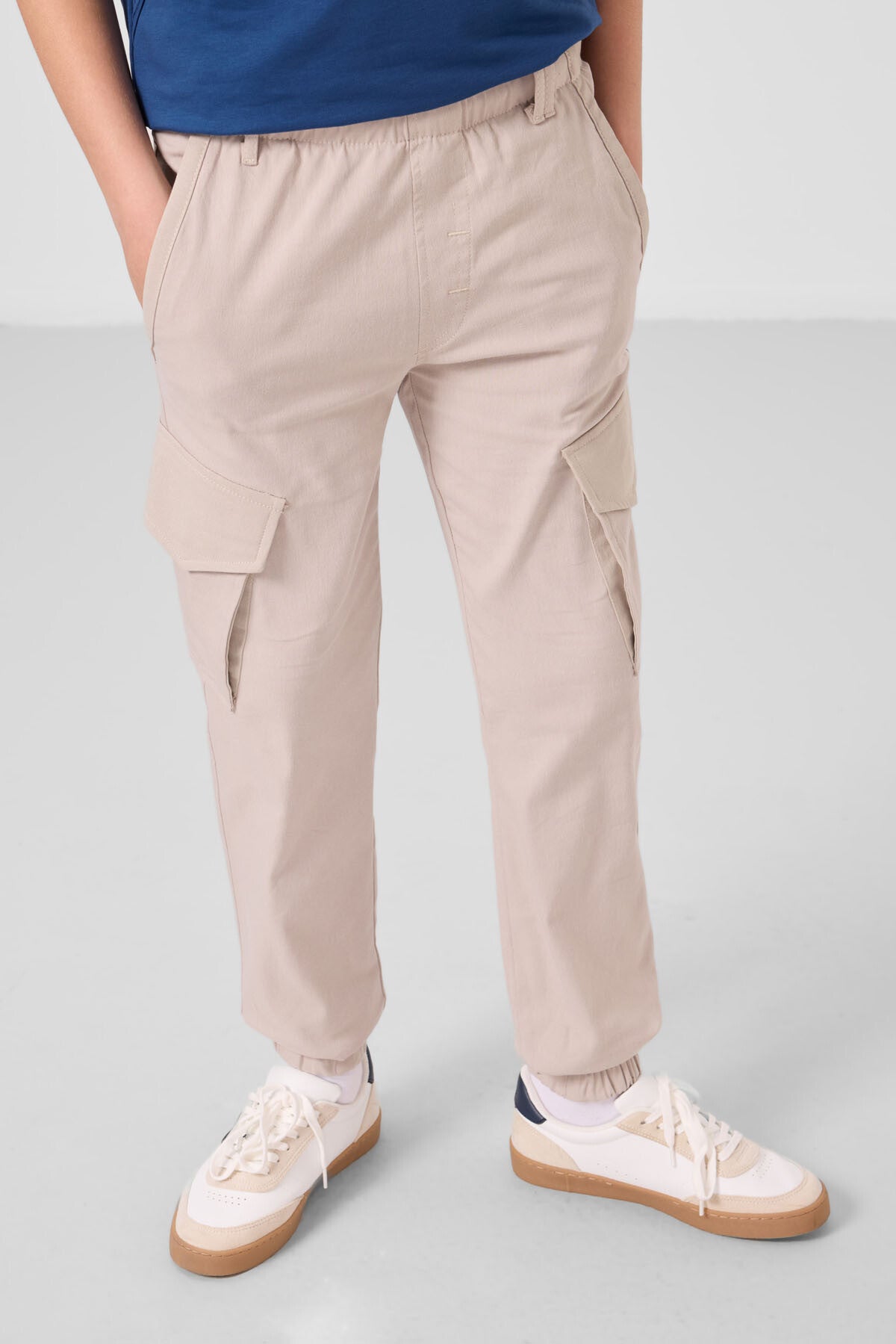 Image of Taş Standart Fit Dokuma Hafif Esnek Chino Erkek Çocuk Pantolon - 11271