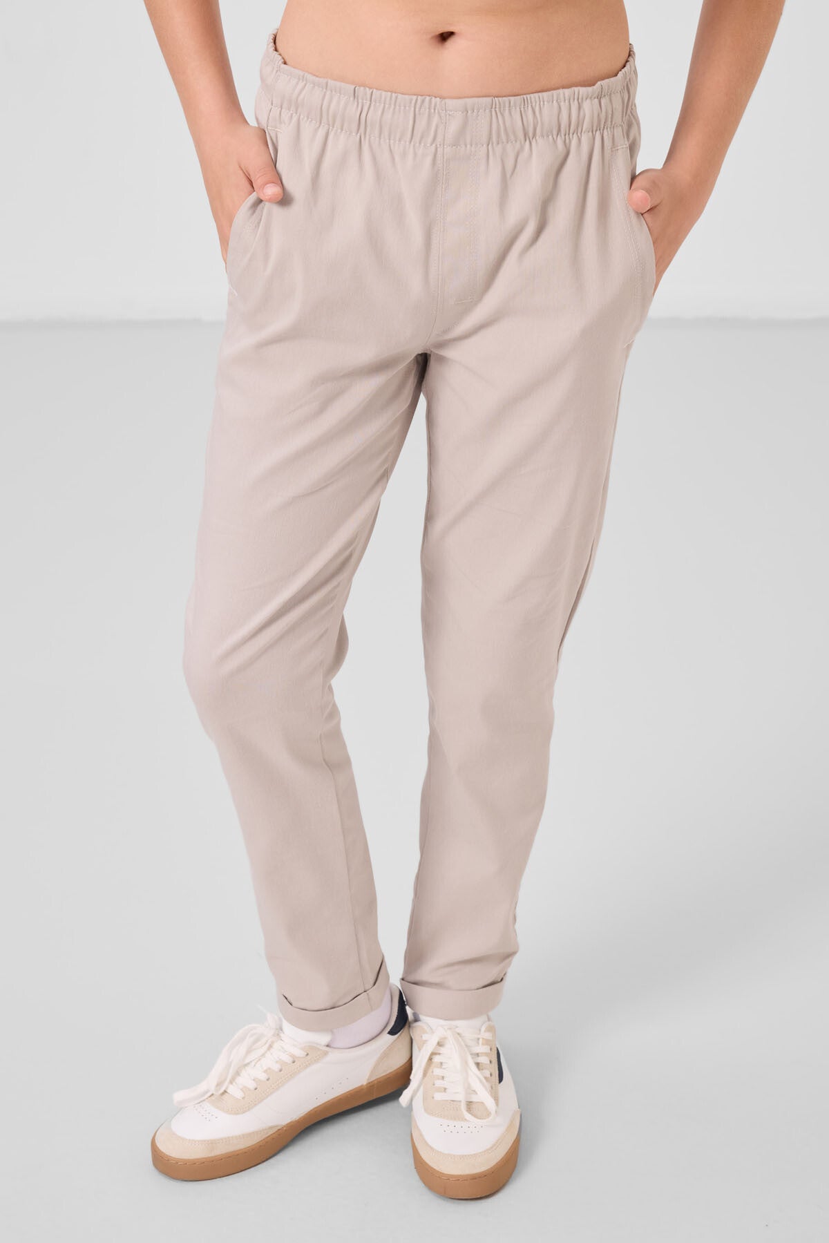 Image of Taş Standart Fit Dokuma Hafif Esnek Chino Erkek Çocuk Pantolon - 11272