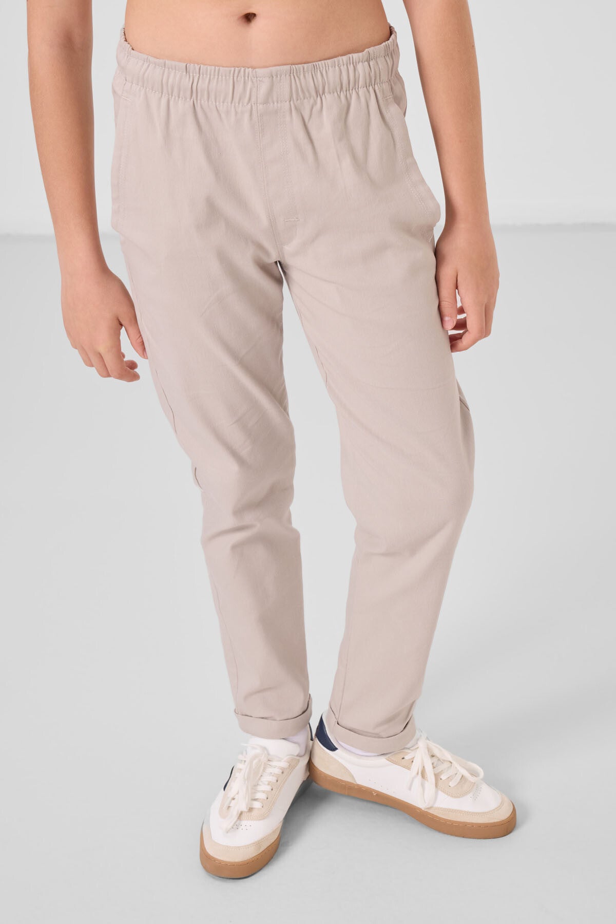 Image of Taş Standart Fit Dokuma Hafif Esnek Chino Erkek Çocuk Pantolon - 11272