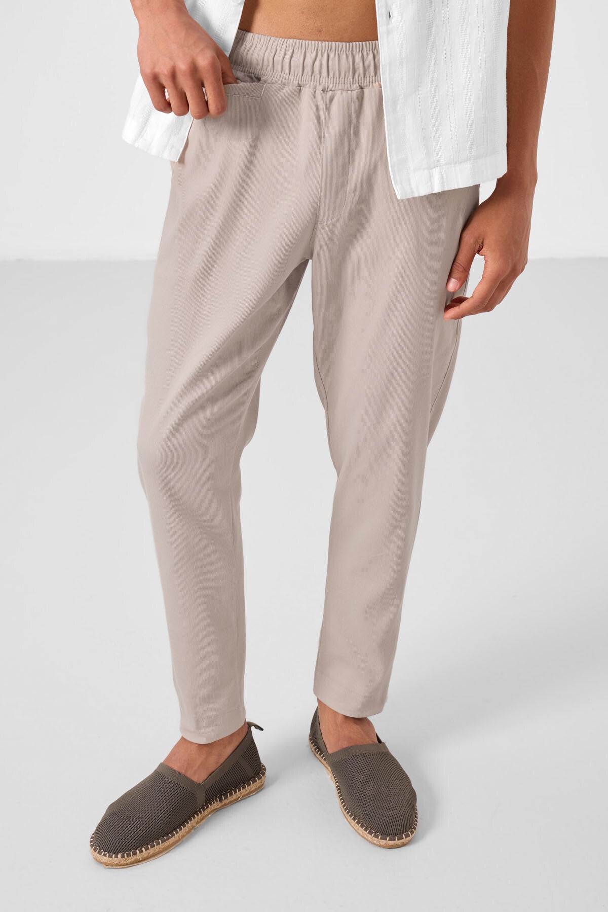 Image of Taş Standart Fit Dokuma Hafif Esnek Chino Erkek Pantolon - 82177