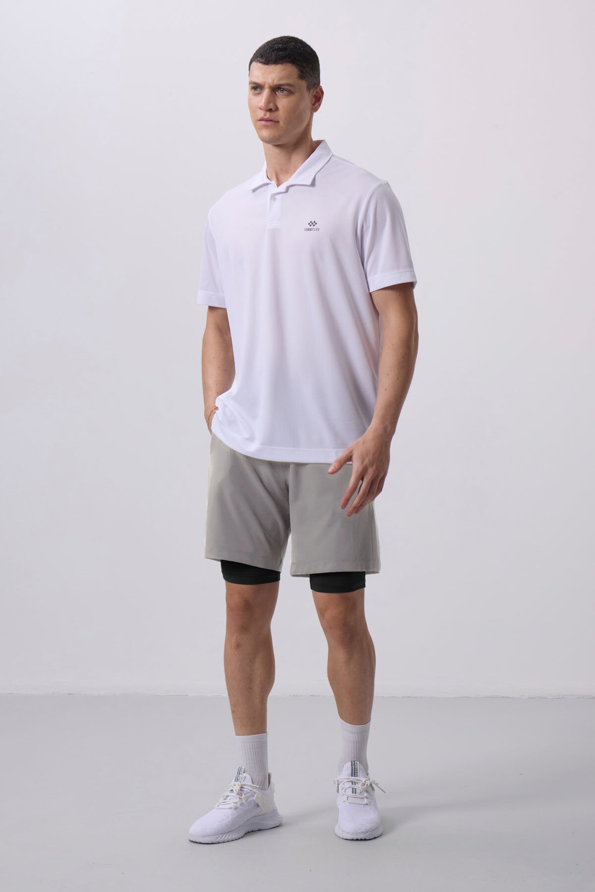 Image of Taş İnce Yumuşak Standart Fit Erkek Taytlı Şort - 81287