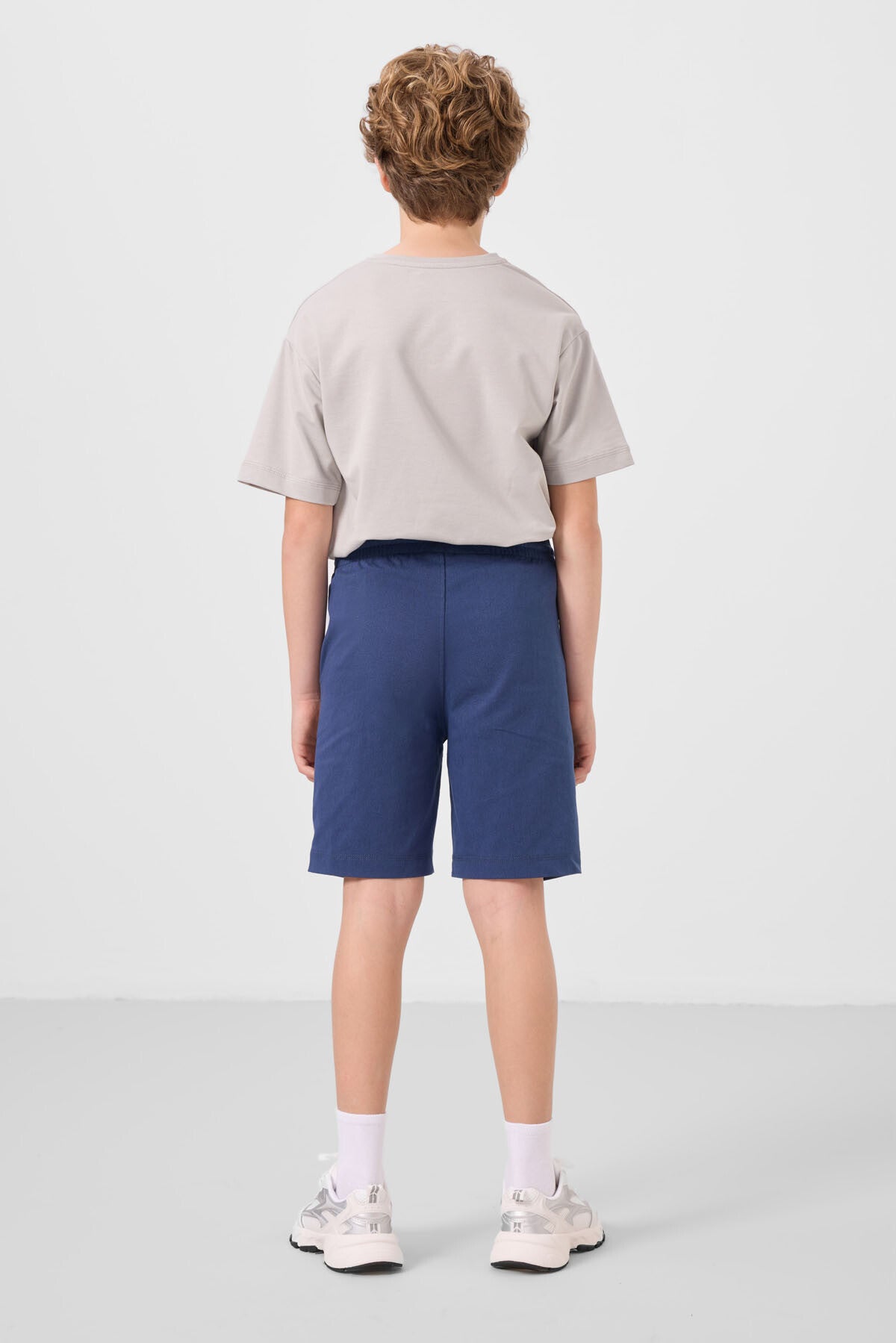 Image of Taş-Parlament Pamuklu Oversize Fit Dokuma Hafif Esnek Chino Erkek Çocuk Şort Takım - 11277