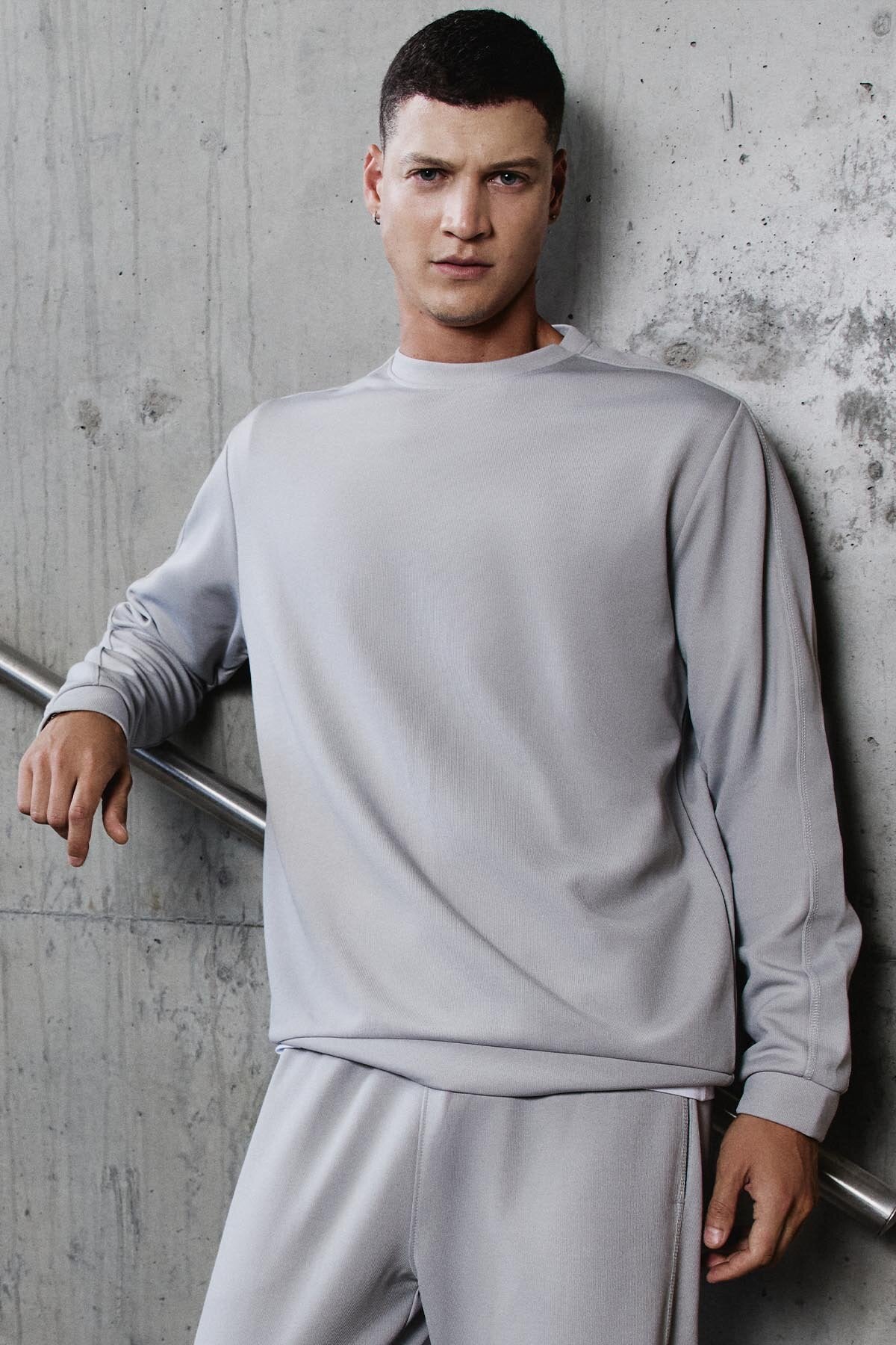 Image of Taş Yüzeyi Dokulu Oversize Erkek Eşofman Takım - 85275