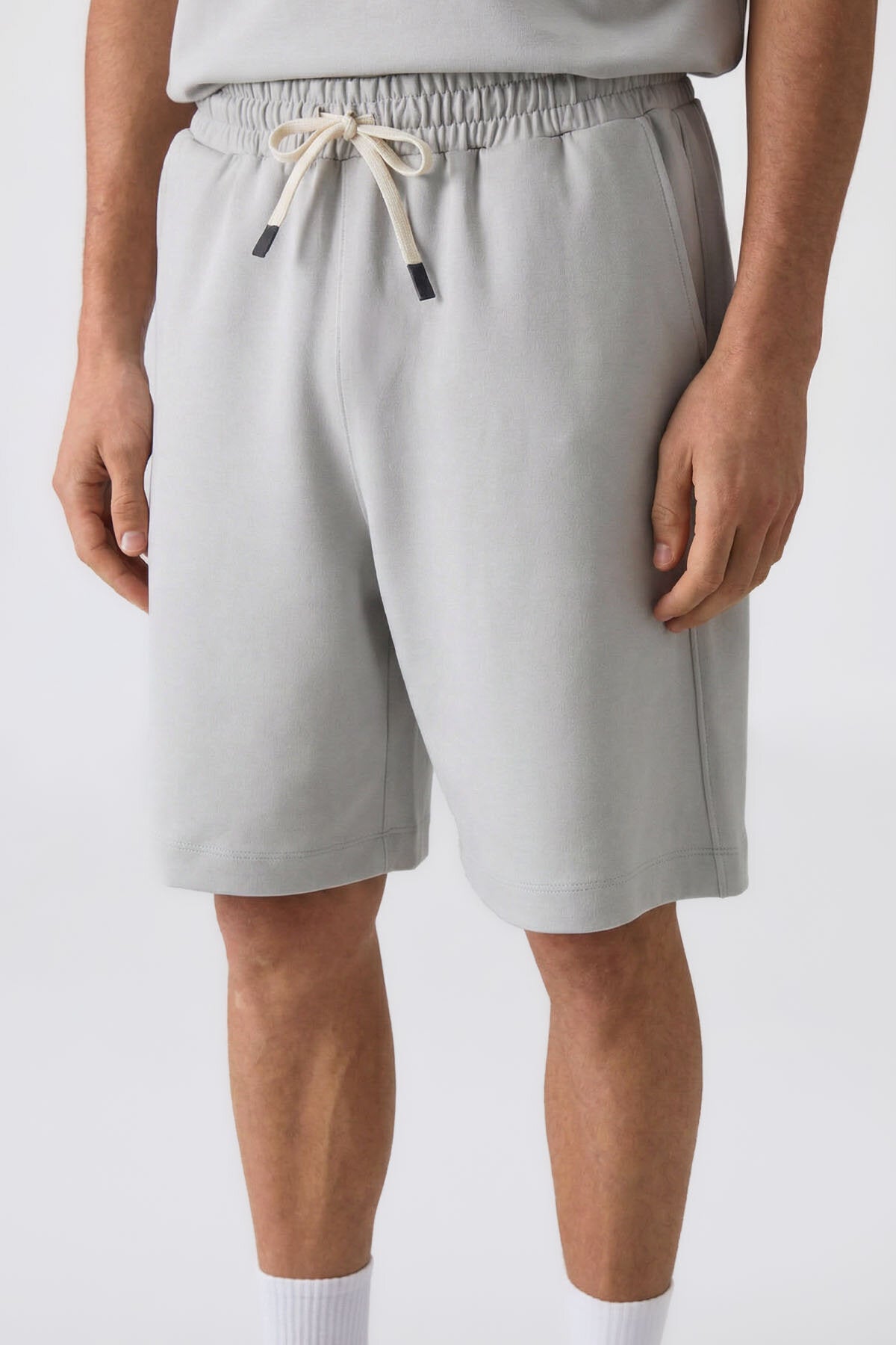 Image of Taş Oversize Fit Basic Erkek Şort Takım - 85292
