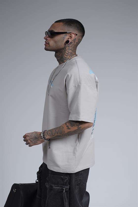 Image of The King Of Balance Baskılı Oversize Kalıp Unisex Tişört