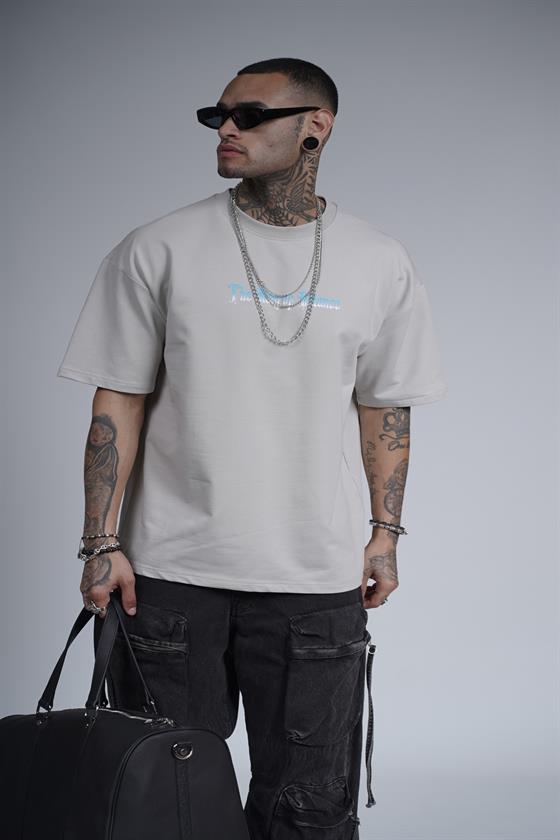 Image of The King Of Balance Baskılı Oversize Kalıp Unisex Tişört