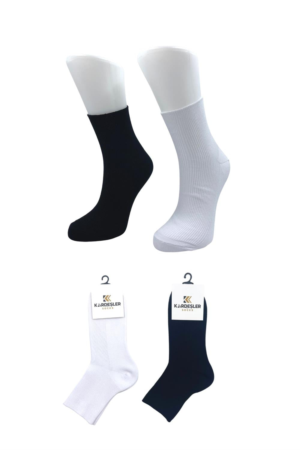 Image of Unisex Çok Renkli Tenis Kolej Pamuklu Çorap 4'Lü Paket