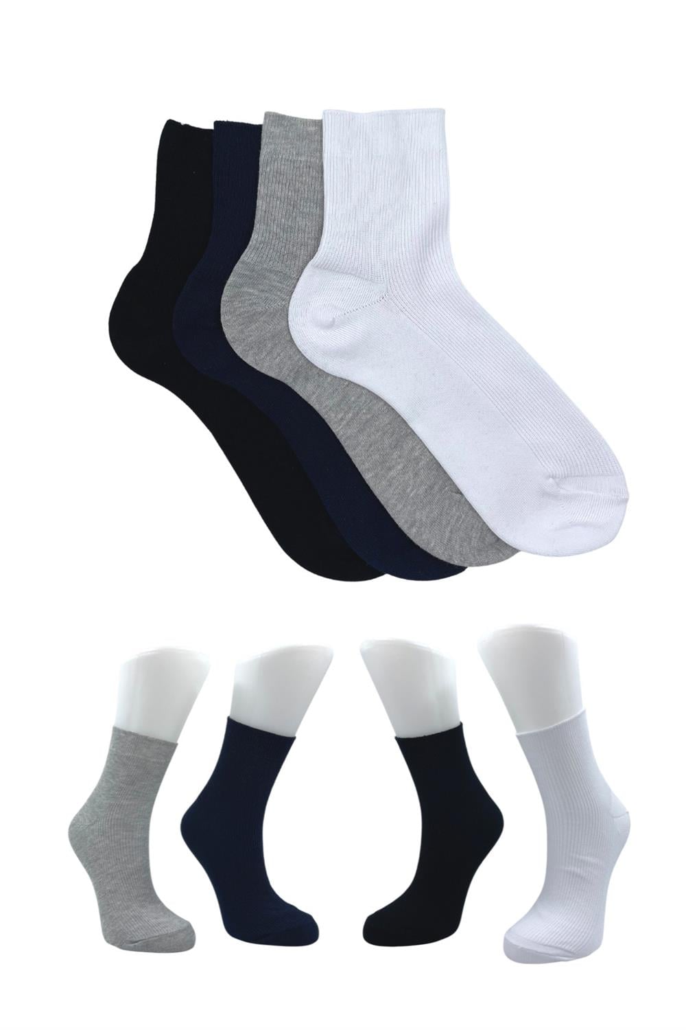 Image of Unisex Çok Renkli Tenis Kolej Pamuklu Çorap 4'Lü Paket