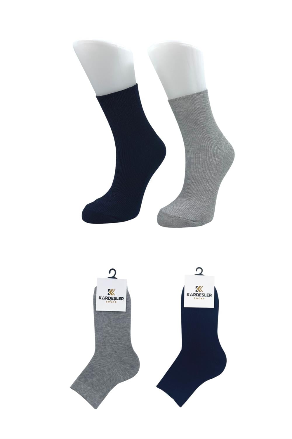 Image of Unisex Çok Renkli Tenis Kolej Pamuklu Çorap 4'Lü Paket
